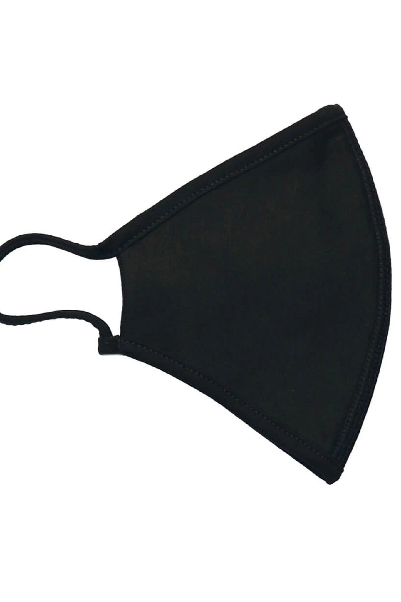 10 PCs. Stoffmaske mit 3 Schichten - schwarz (Bio -Baumwolle) - Image 3