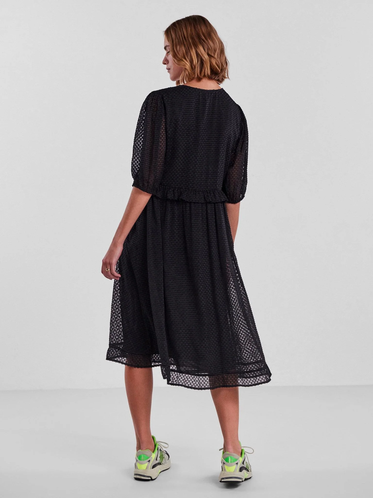 Agana Midi Kleid - schwarz - Image 4