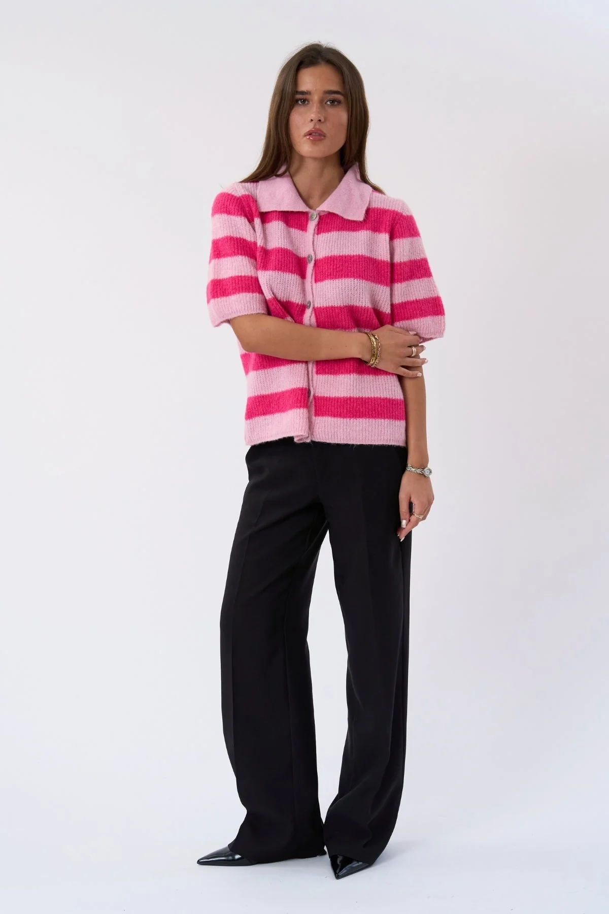 Alba Polo-Strick – Rosa/Fuxia - Image 2