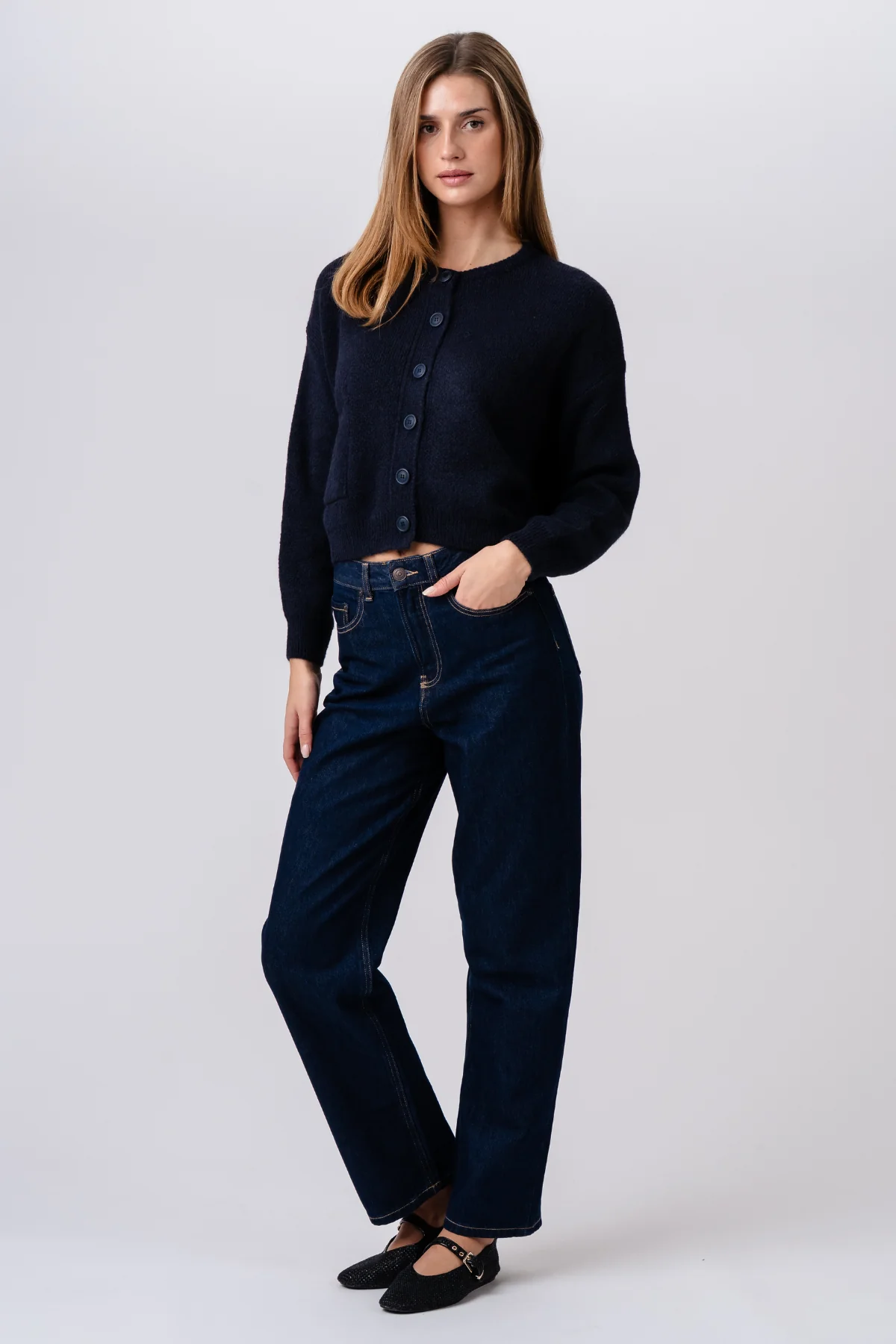 Angelique Strickjacke – Tiefblau - Image 5