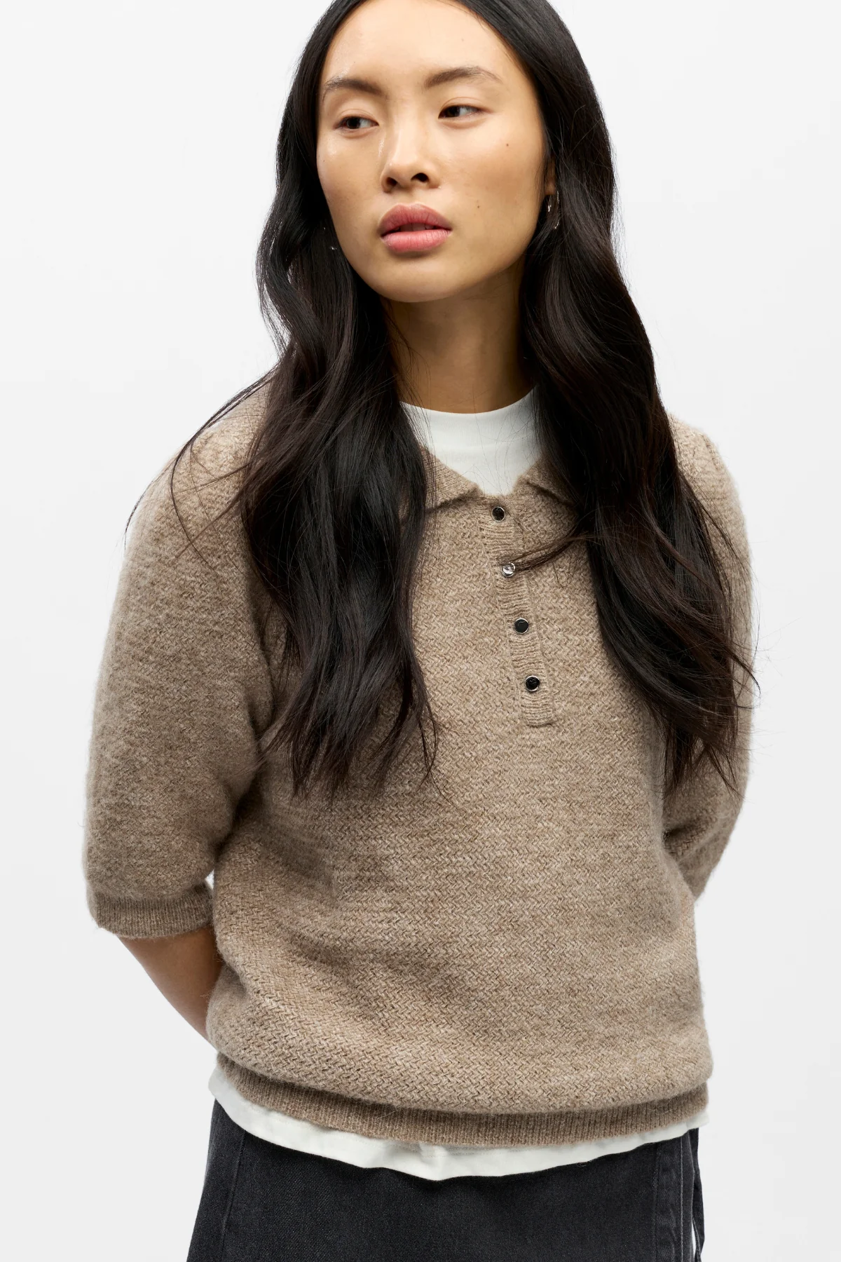 Anine Strick Polo - Morel Melange - Image 3