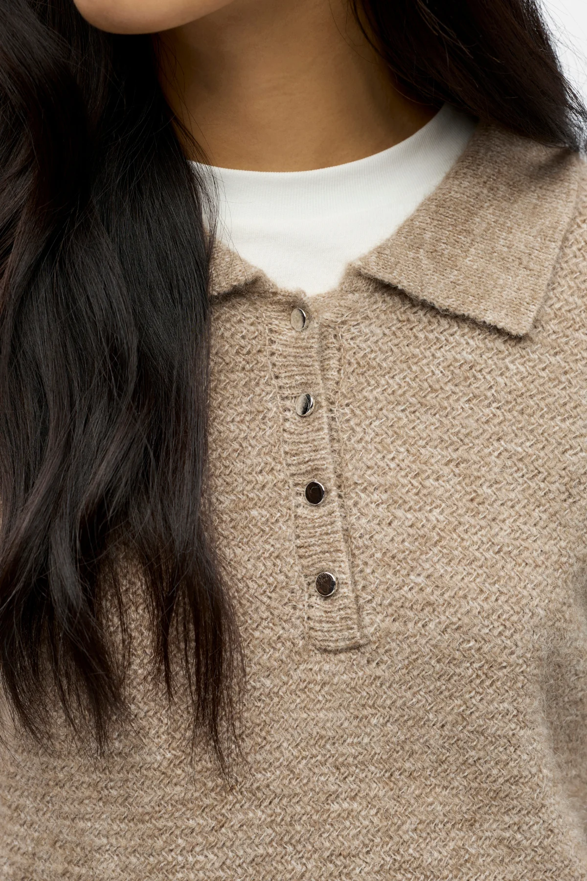 Anine Strick Polo - Morel Melange - Image 4
