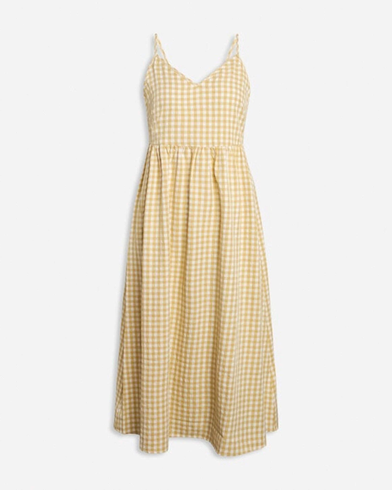 Ära Kleid - Gelb kariert