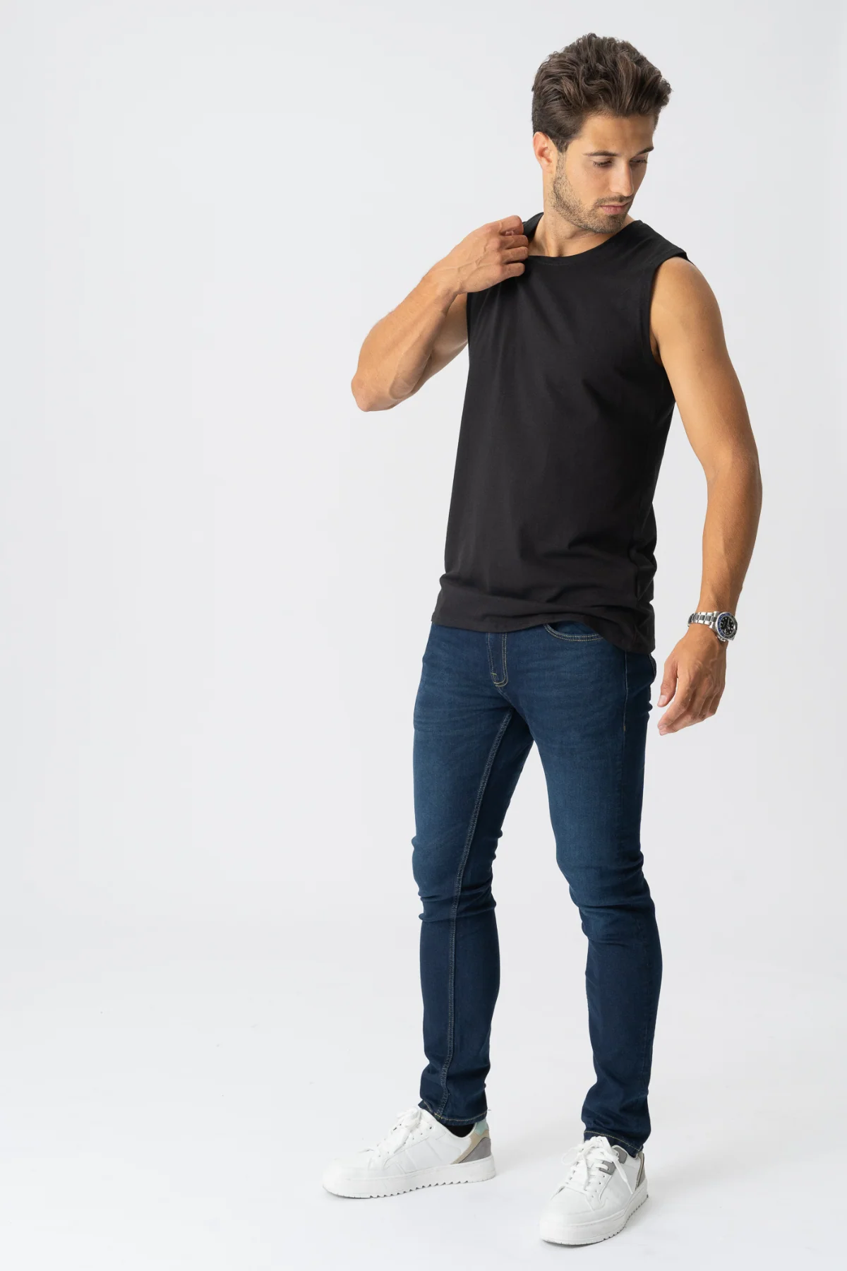Ärmelloses Tee - schwarz - Image 3