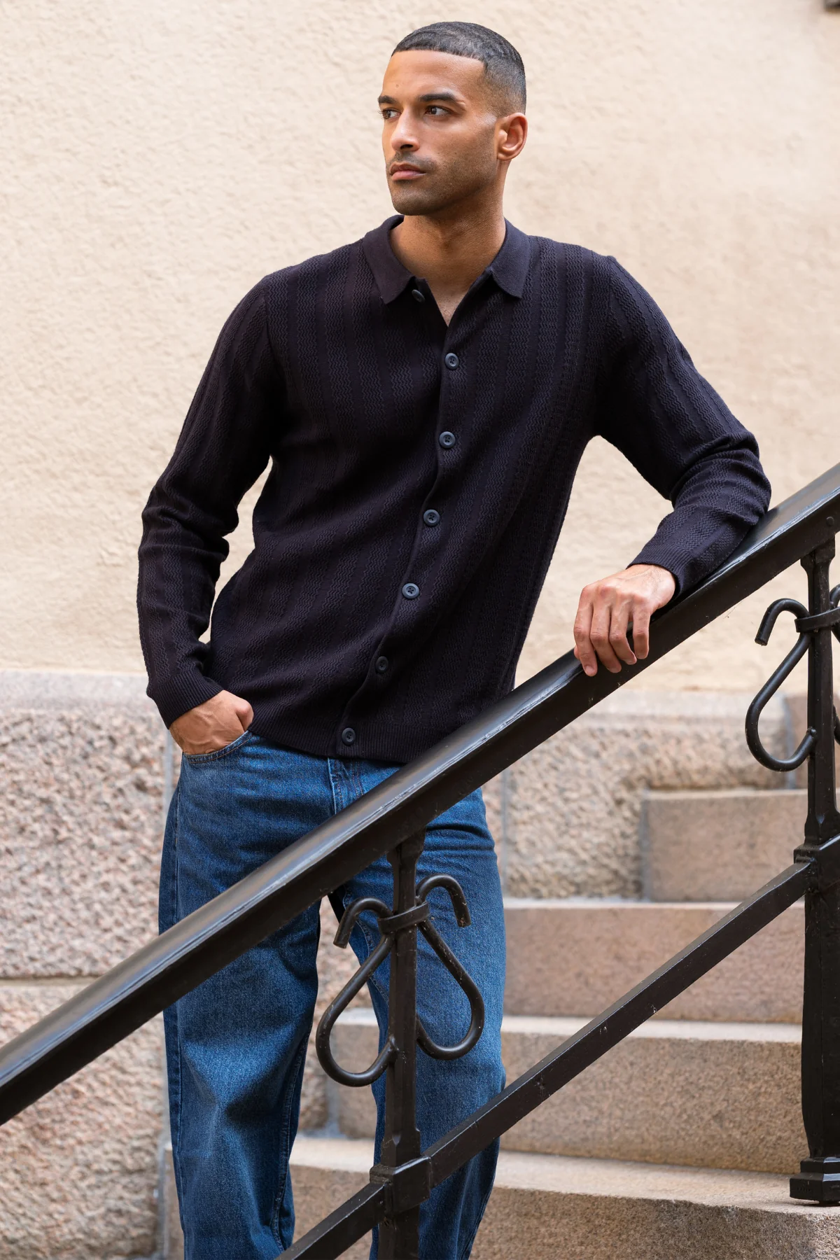 Arthur Strick -Strickjacke - Dark Navy - Image 2