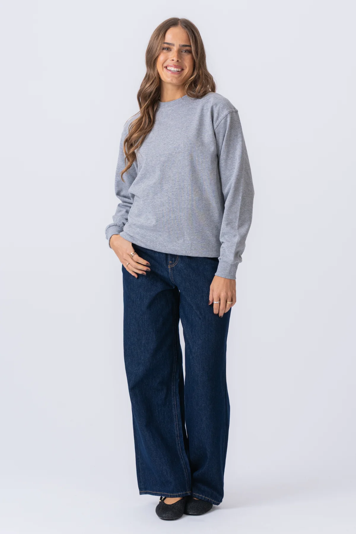 Basic Crewneck - Asche grau (Damen) - Image 3