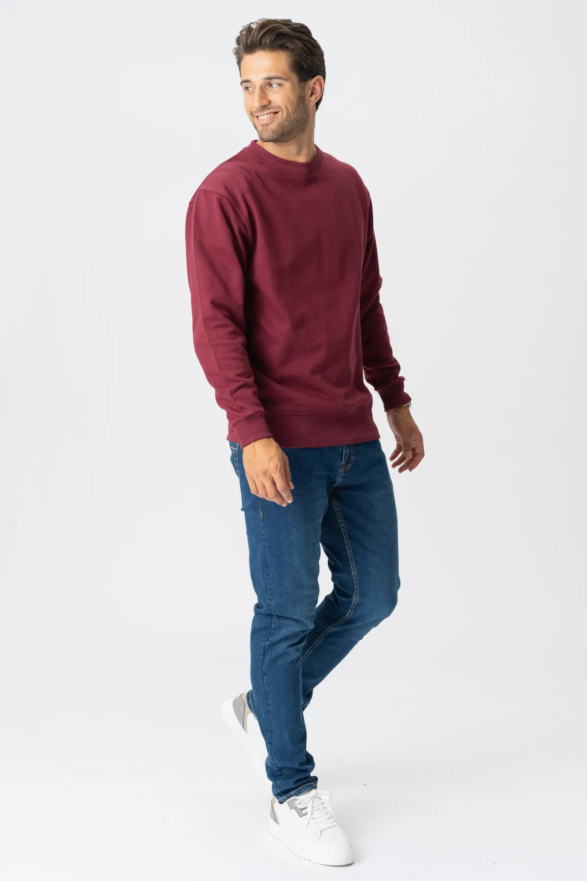 Basic Crewneck - Burgunderrot - Image 3