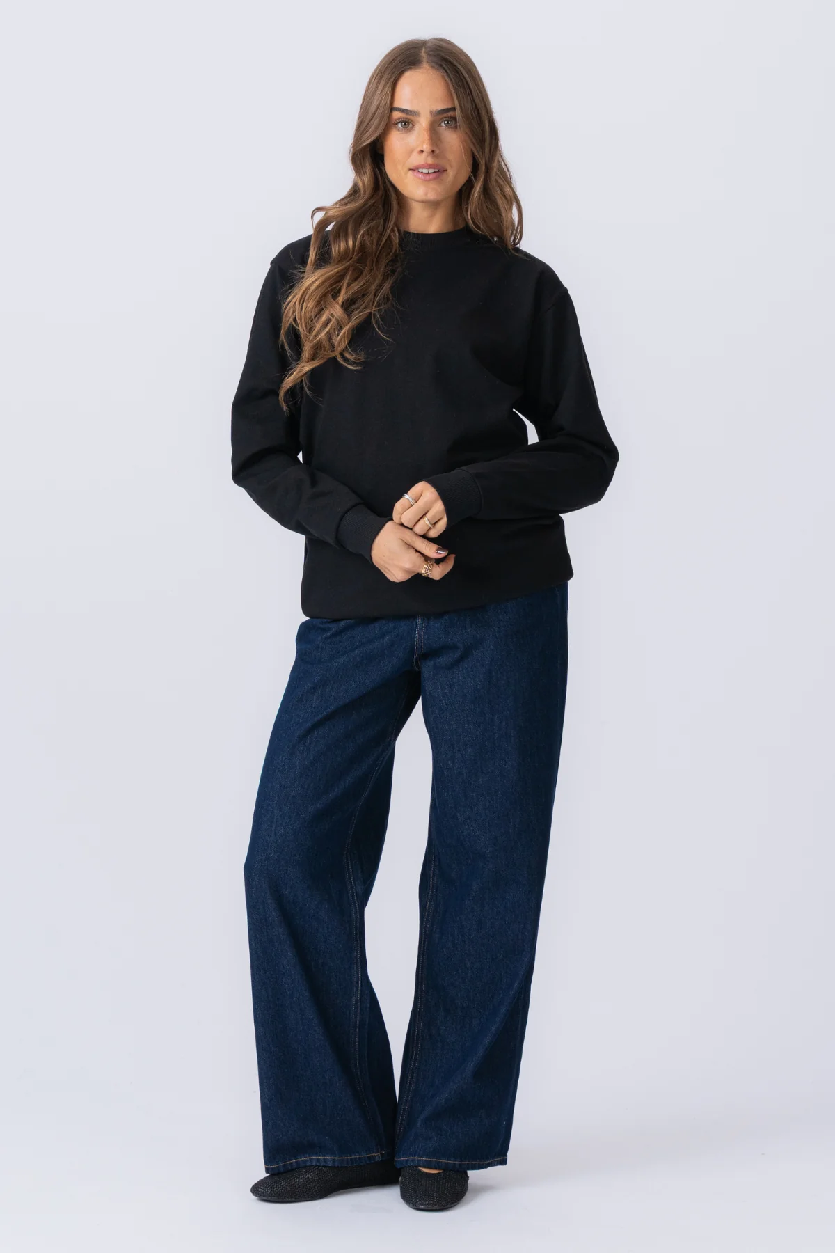 Basic Crewneck - schwarz (Damen) - Image 4