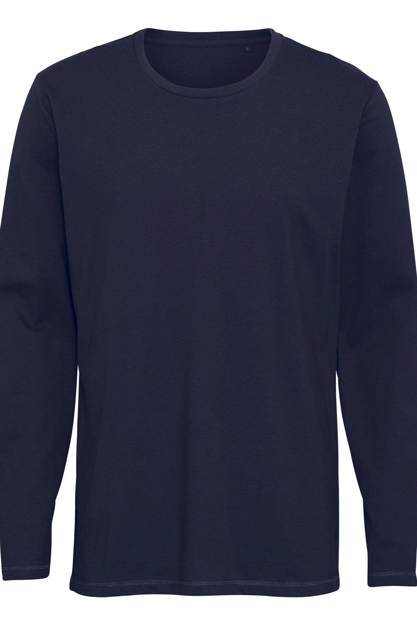 Basic Langarmes T-Shirt-Marine - Image 4