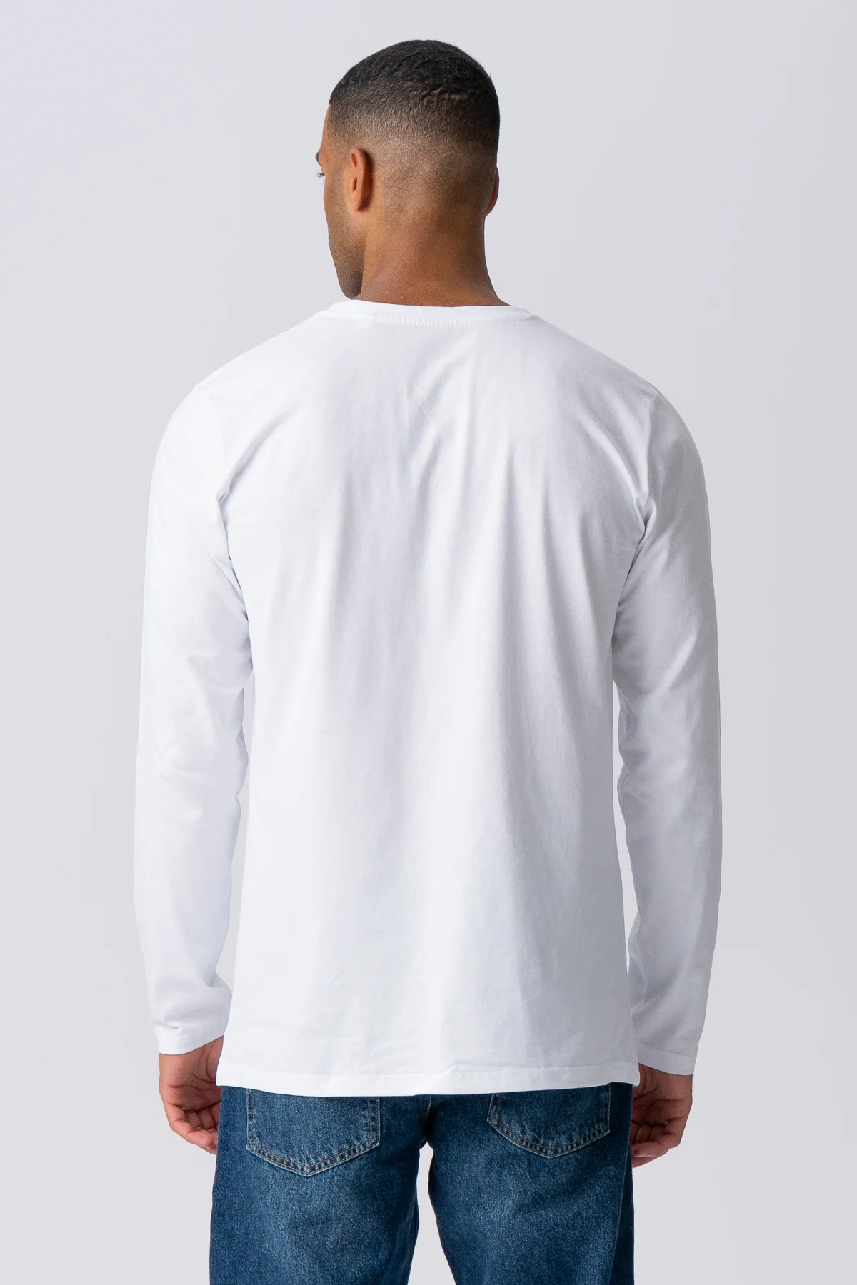 Basic Langarmes T-Shirt-Weiß - Image 5