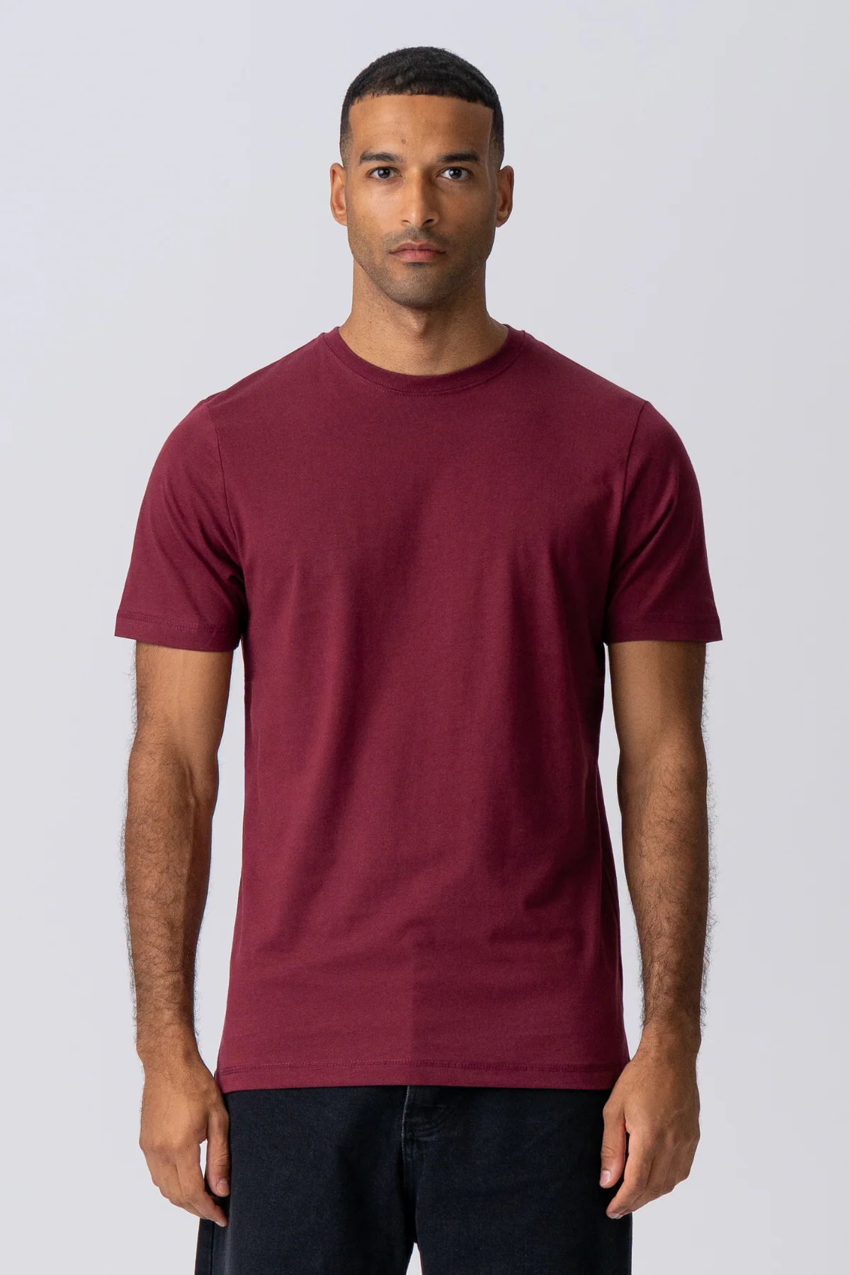 Basic T-Shirt - Burgunderrot