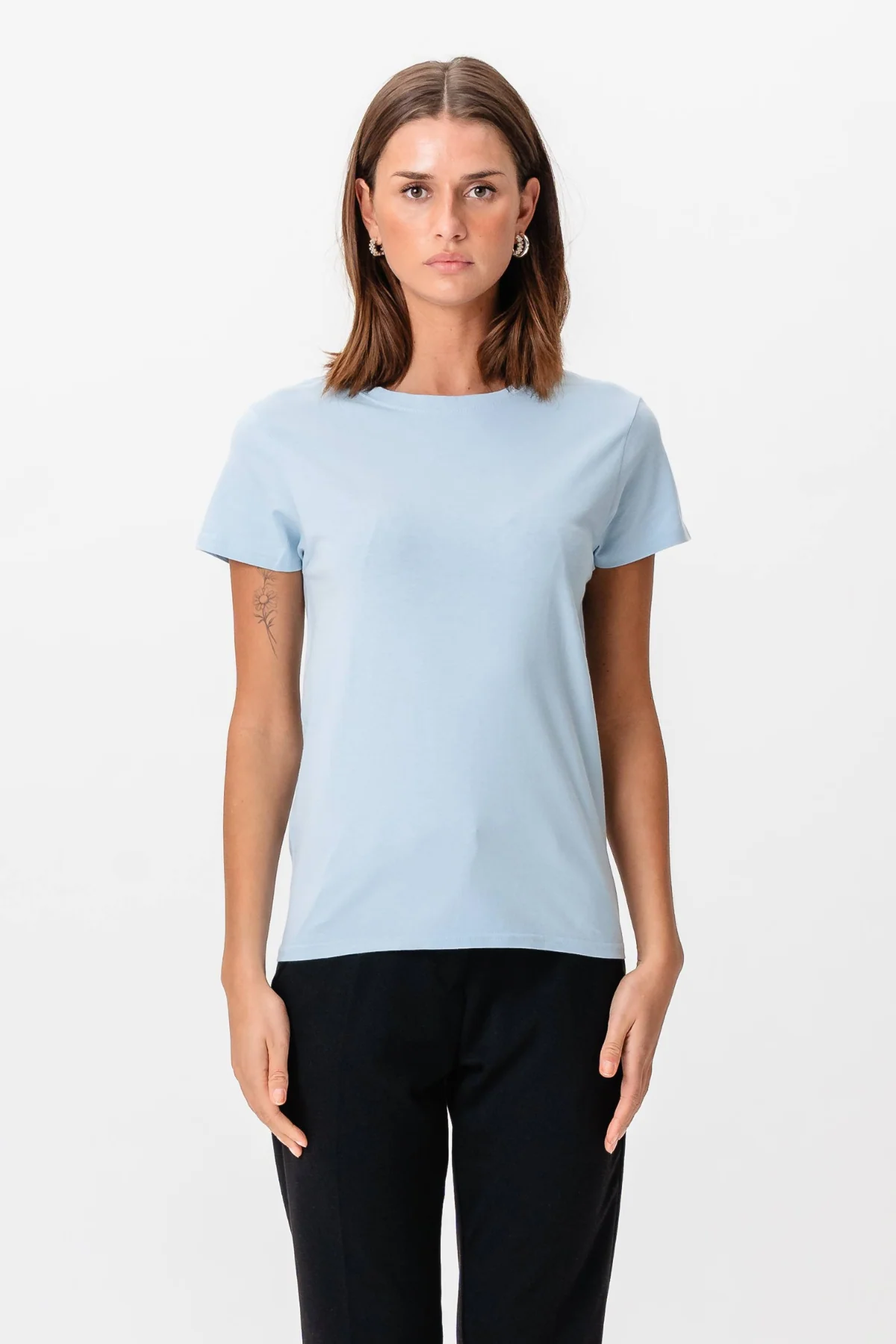 Basic T -Shirt - Himmelblau - Image 3