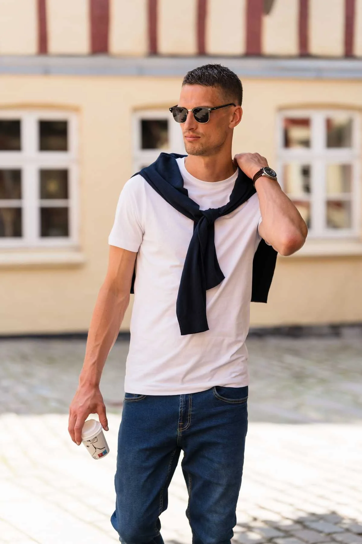 Basic T-shirt - Weiß - Image 3