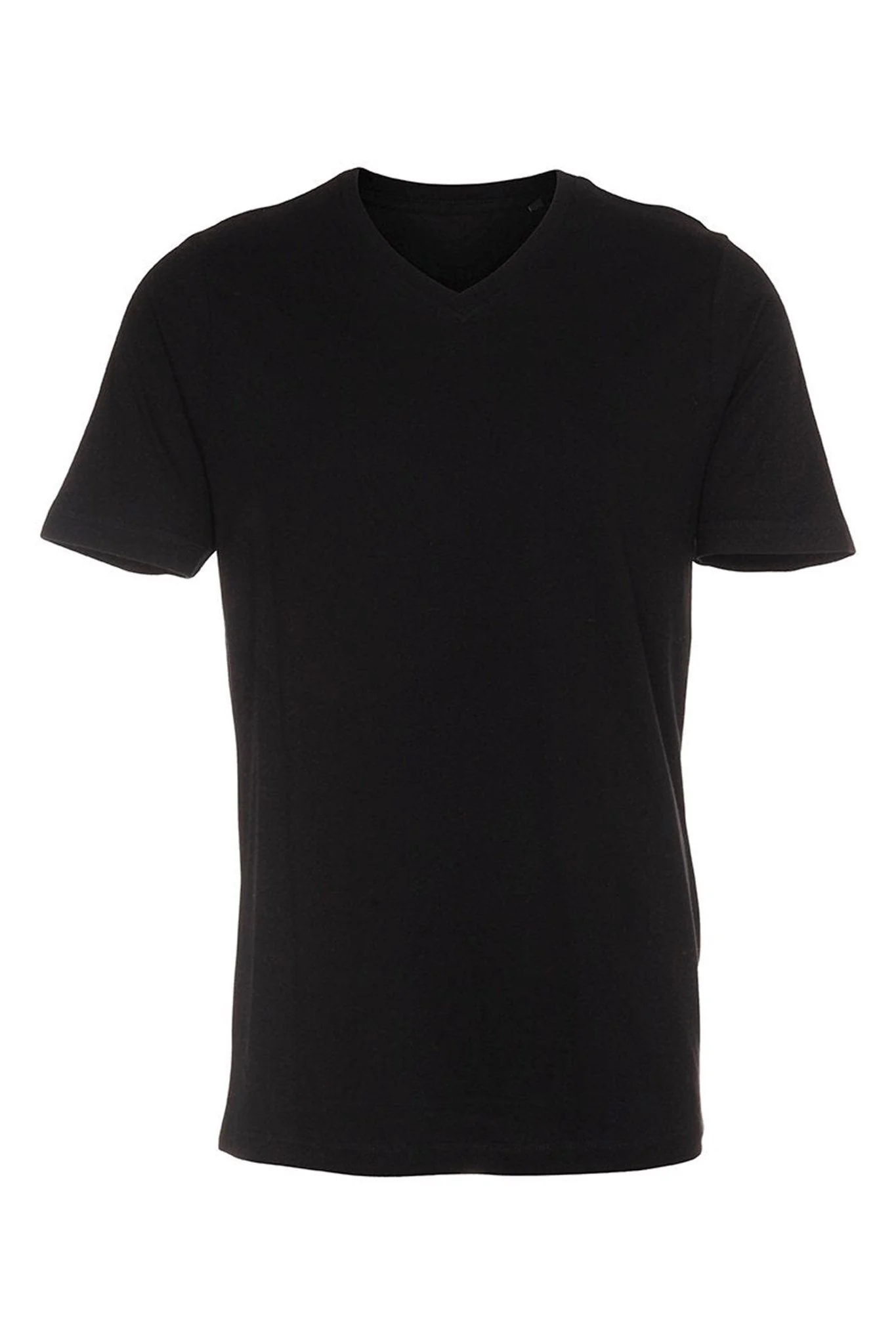 Basic T-Shirt mit V-Ausschnitt - Schwarz - Image 3