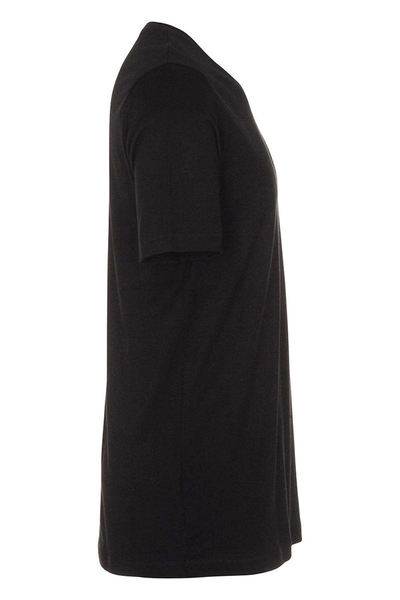 Basic T-Shirt mit V-Ausschnitt - Schwarz - Image 5