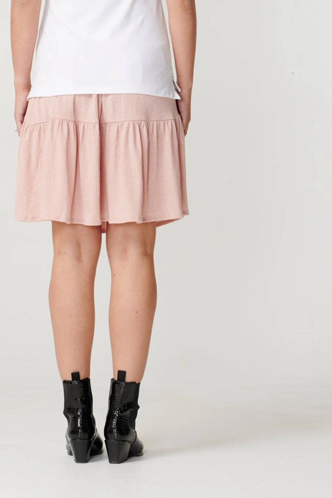 Basic weicher Minirock - Misty Rose - Image 2