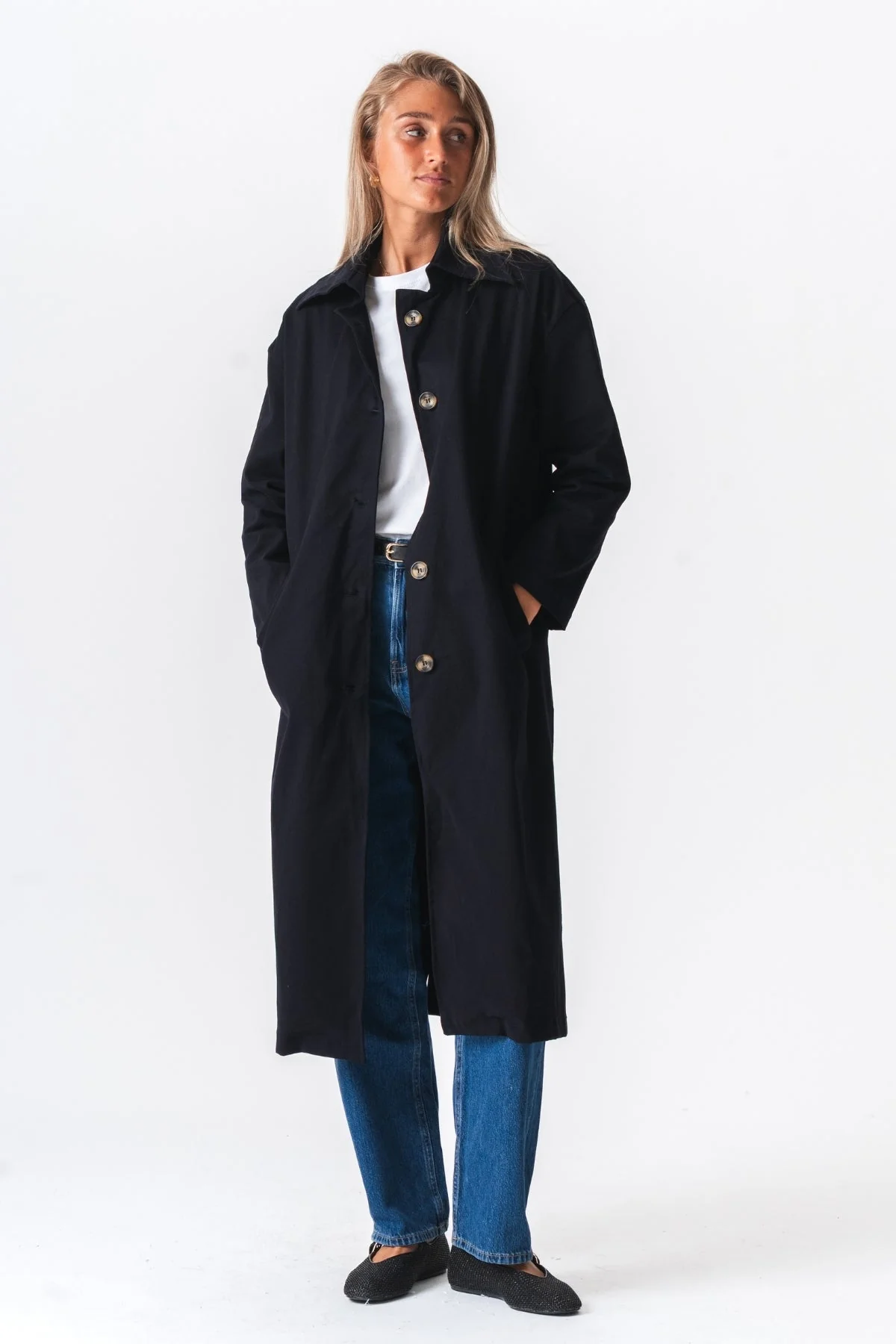 Carla Trenchcoat – Marineblau - Image 4