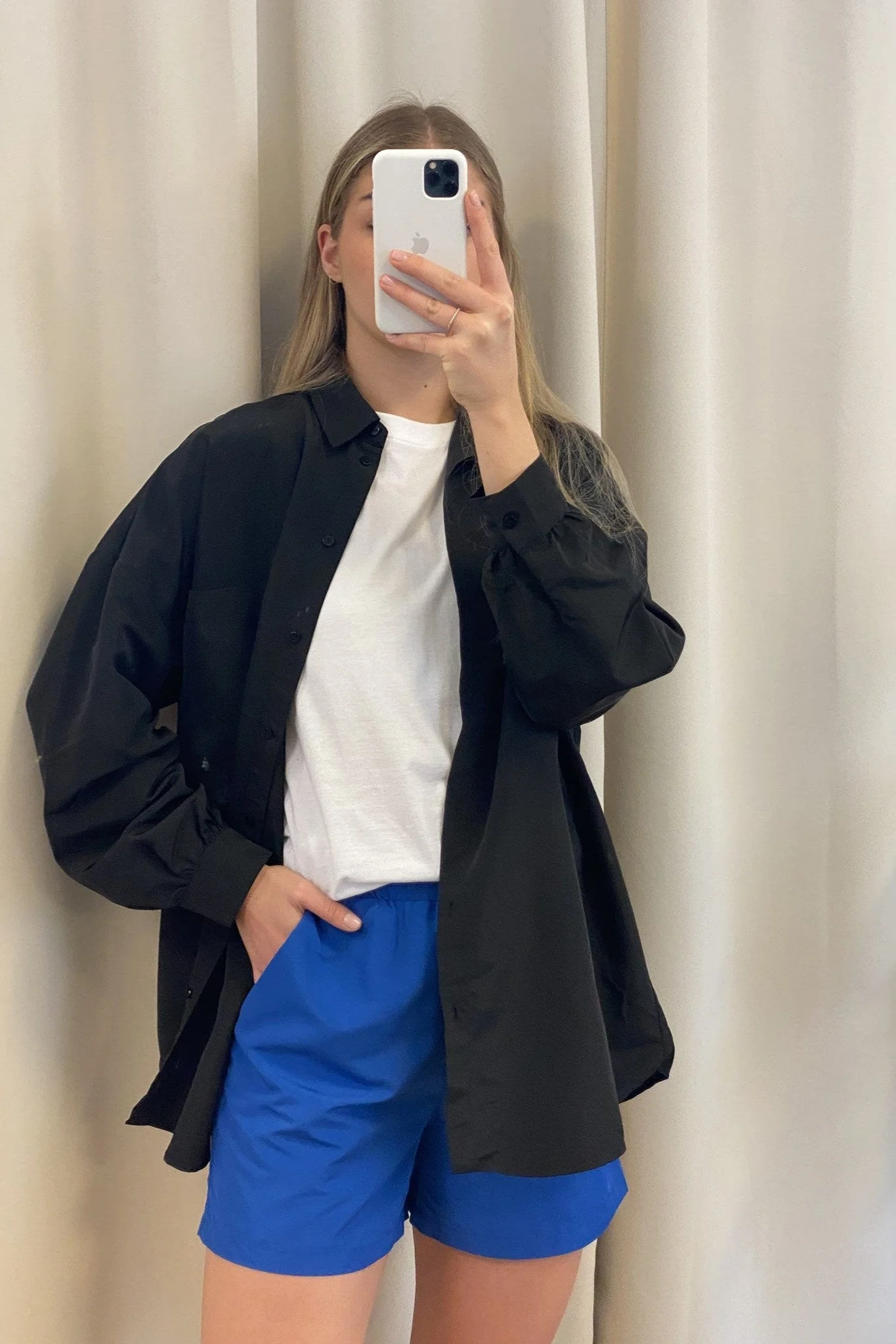 Chrilina Oversized Hemd - schwarz - Image 2