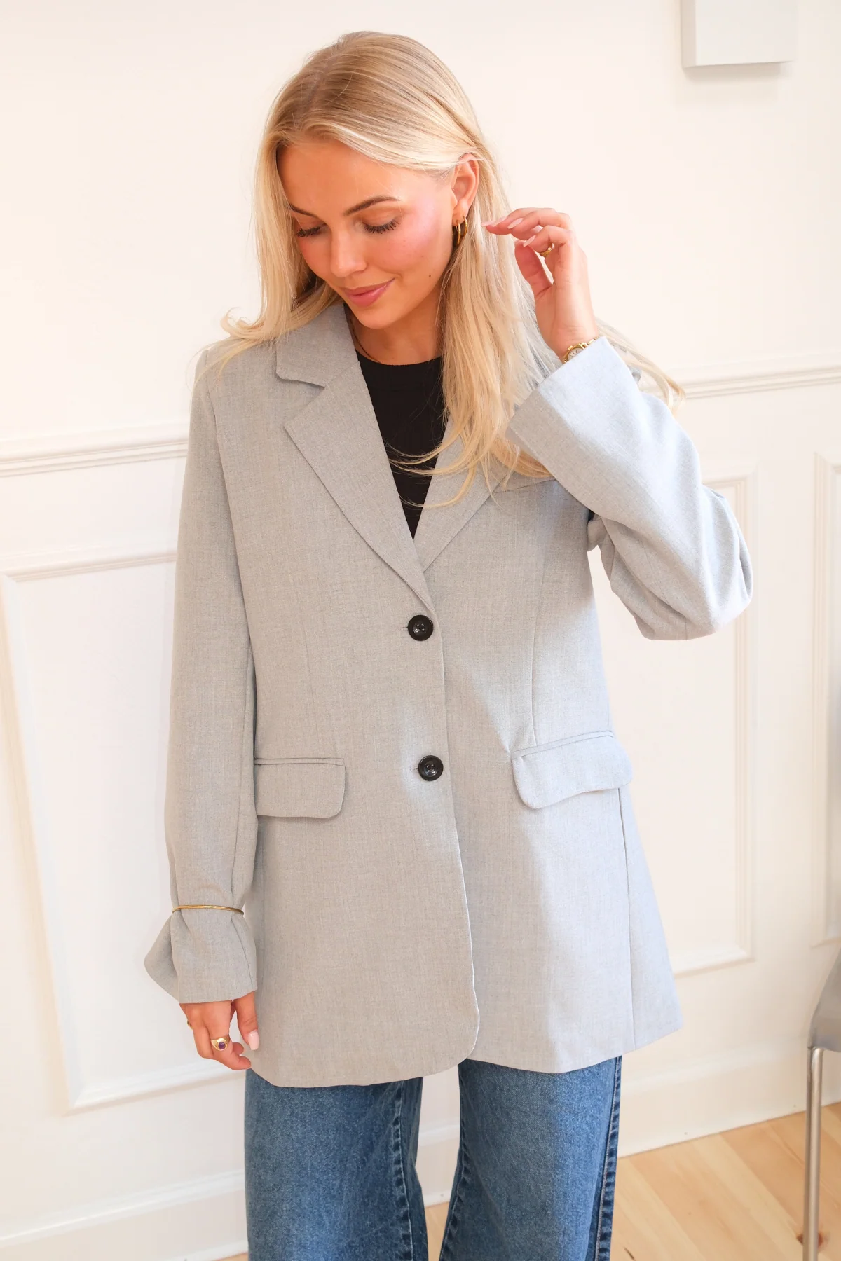 Claire Oversized Blazer - hellgrau - Image 5