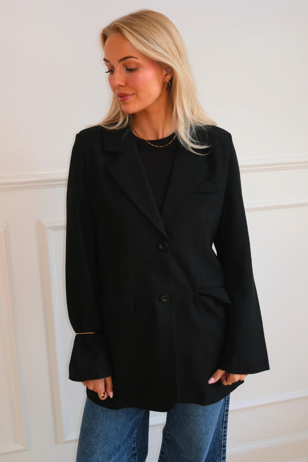 Claire Oversized Blazer - Schwarz - Image 5