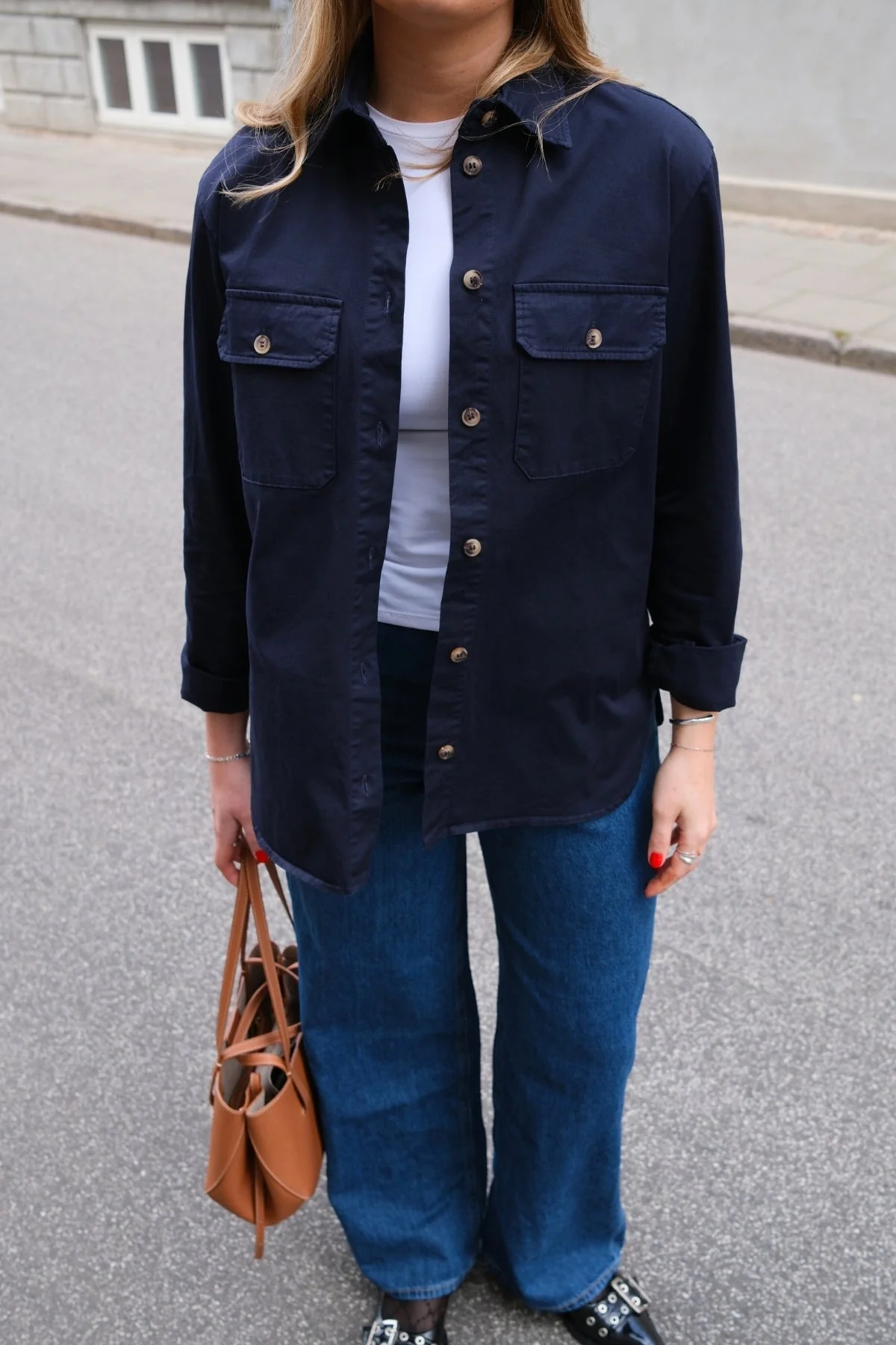 Amber Twill-Hemd – Marineblau - Image 3