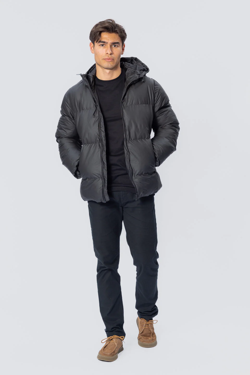 Beschichtete Kapuzenjacke - Schwarz - Image 7