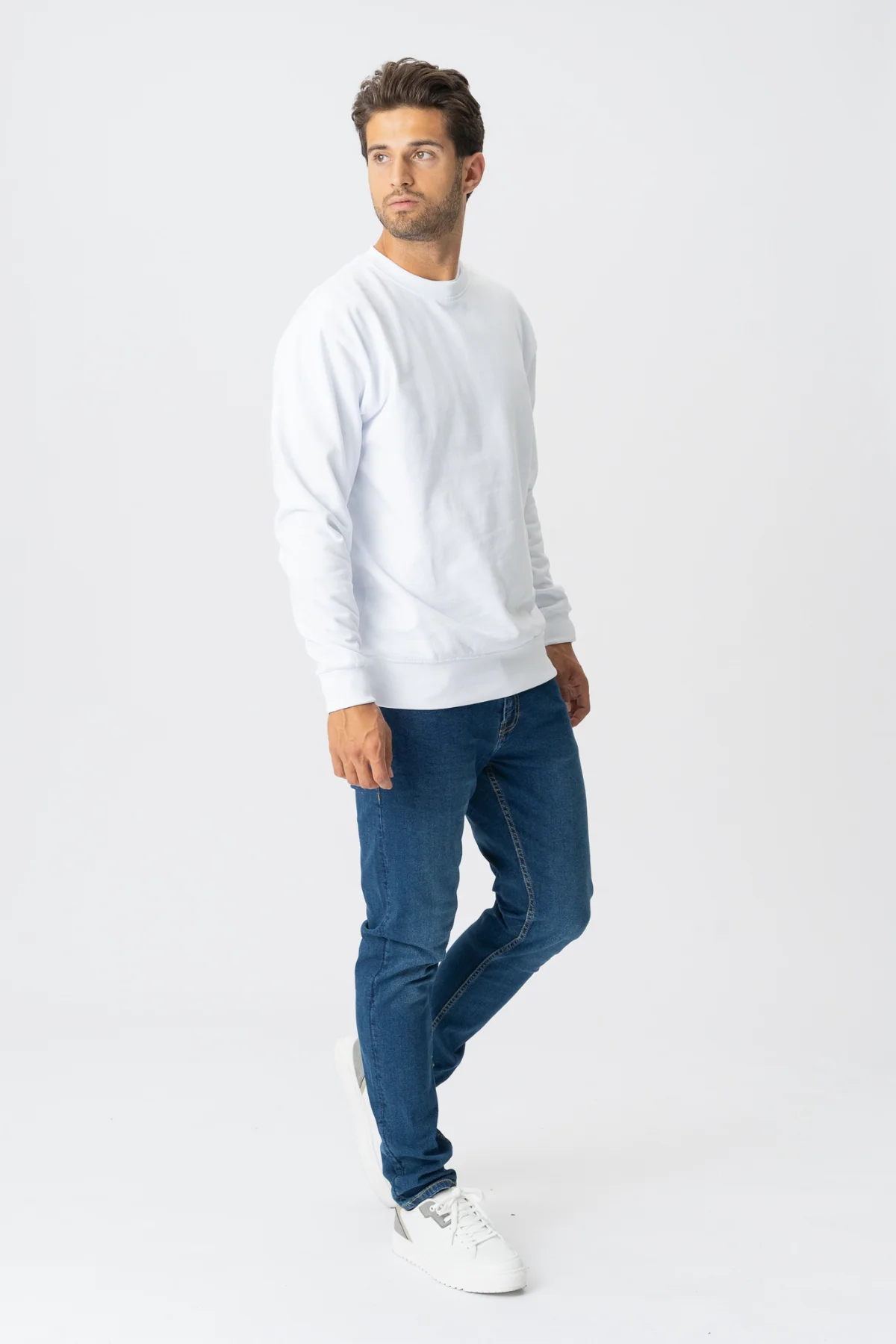 Crewneck -Pullover - Weiß - Image 3