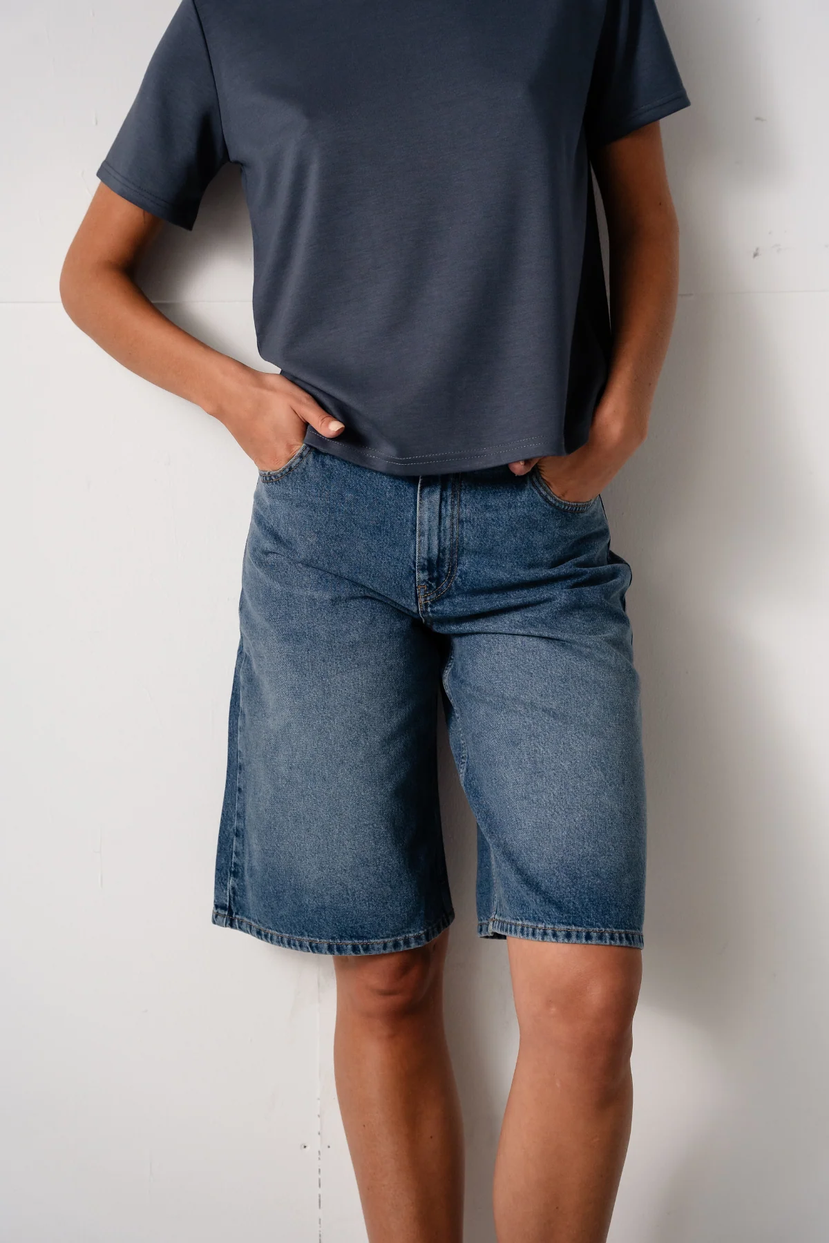 Denim Jorts - Blue Denim - Image 3
