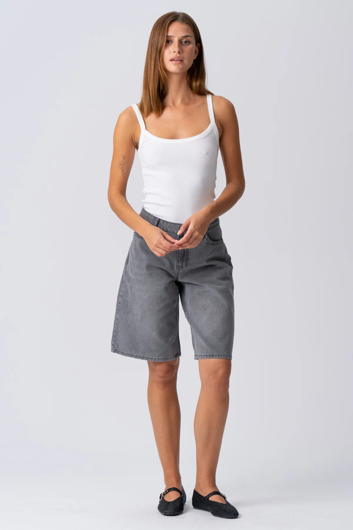 Denim Jorts - grauer Denim - Image 2