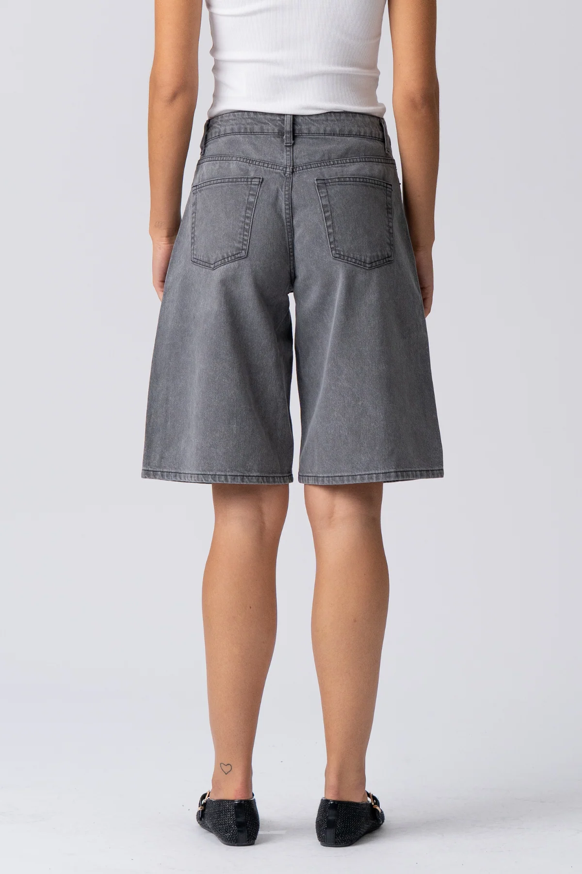 Denim Jorts - grauer Denim - Image 5
