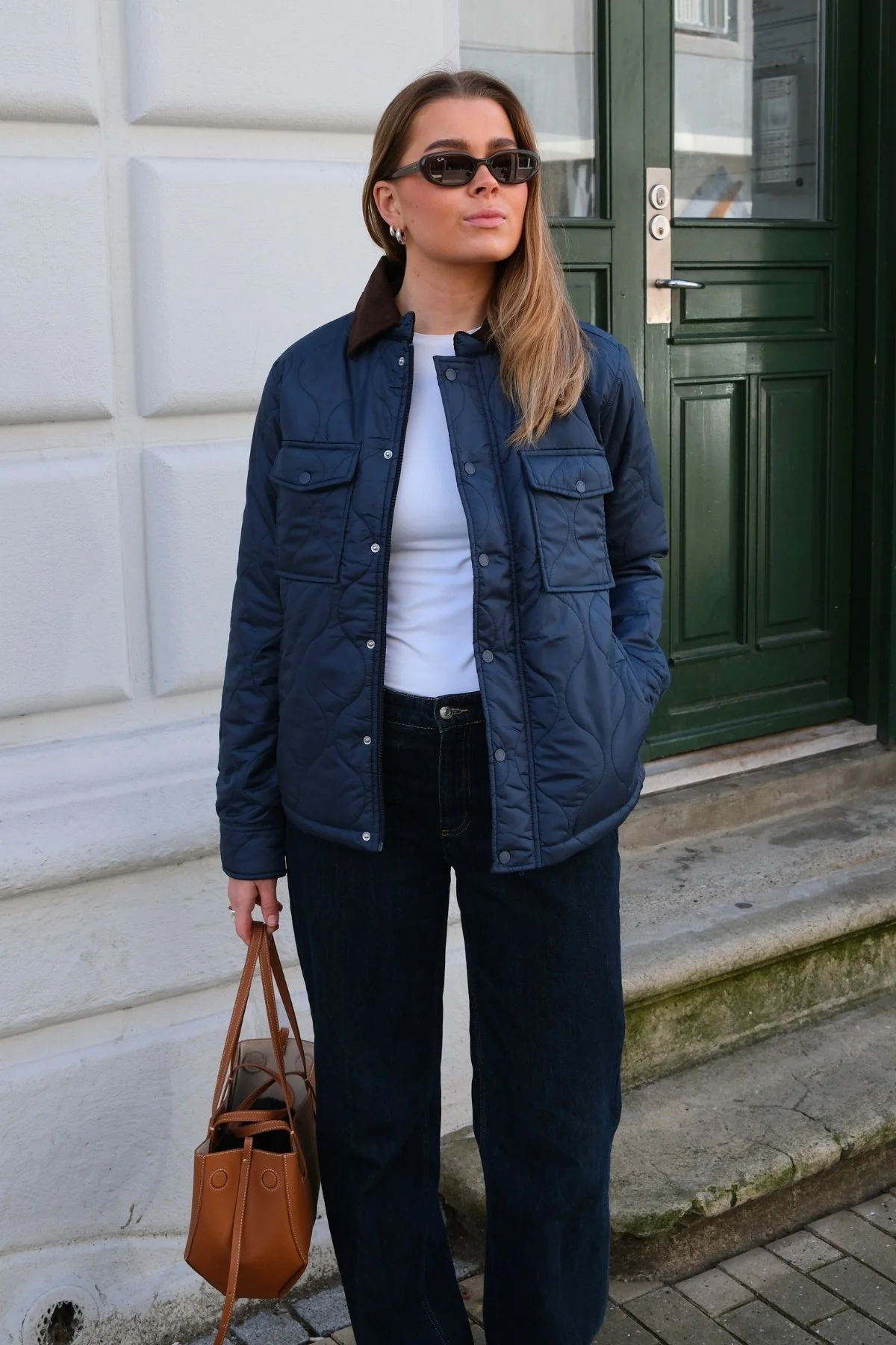 Ella Quiltet Jacke - Marine - Image 2