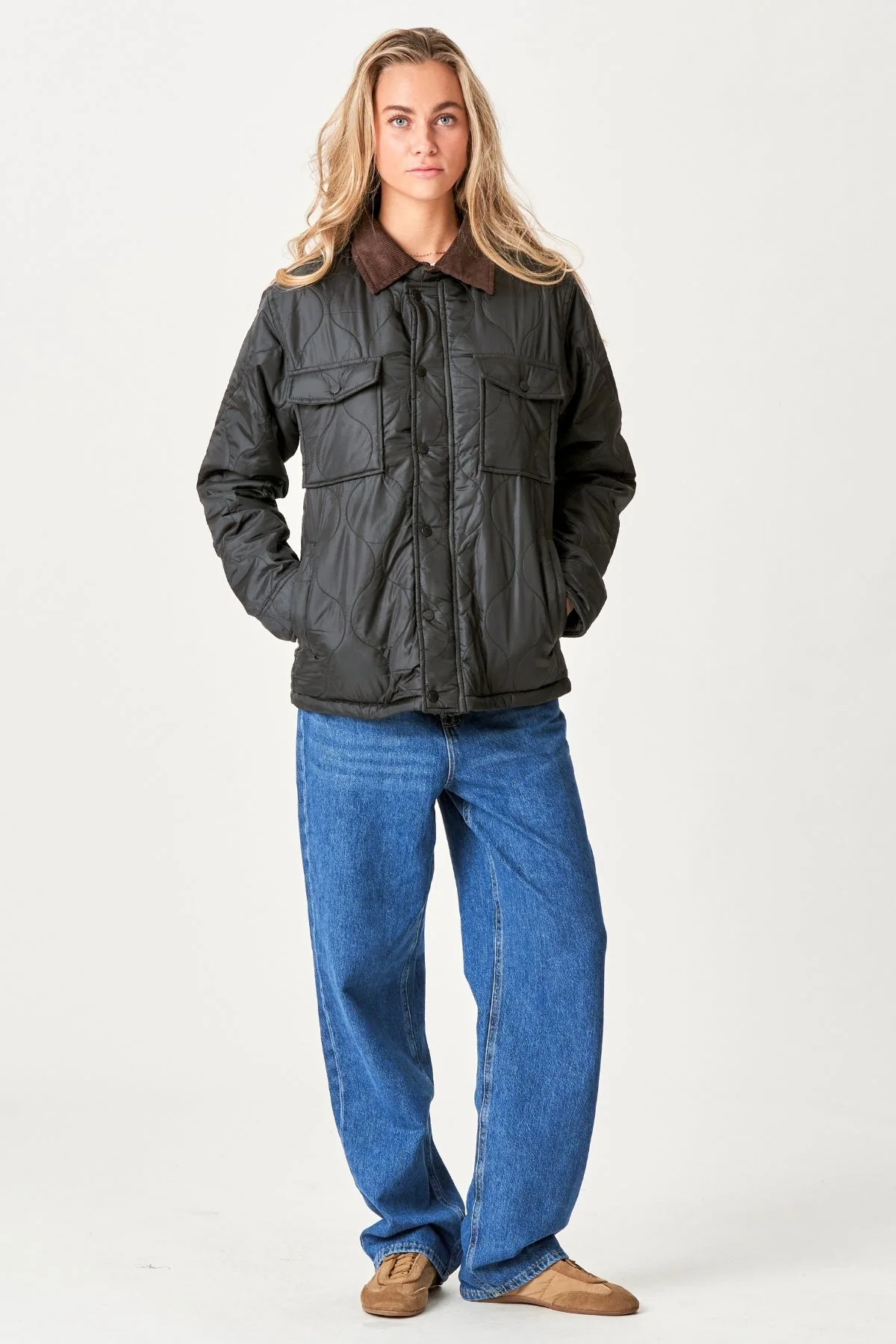 Ella Quiltet Jacke - schwarz - Image 5