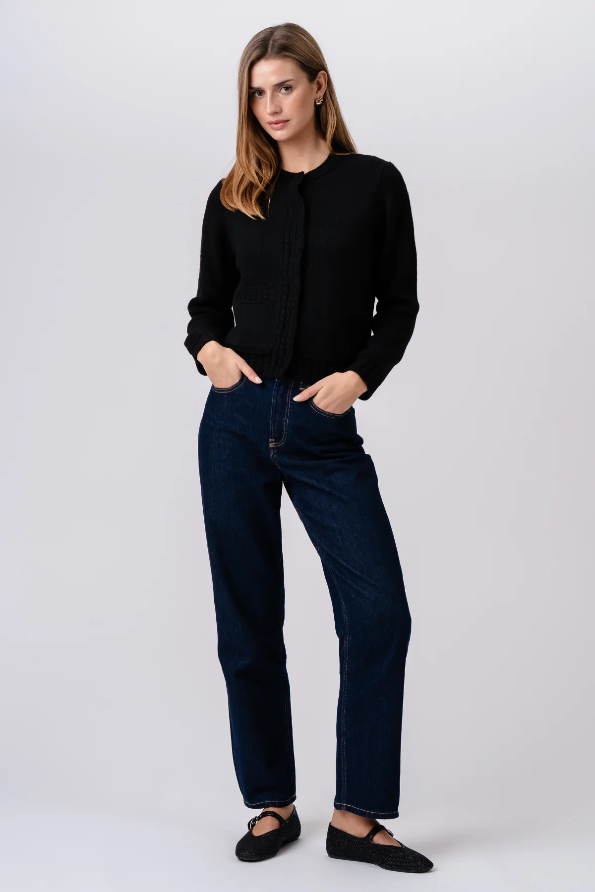 Emilie-Strickjacke - Schwarz - Image 2