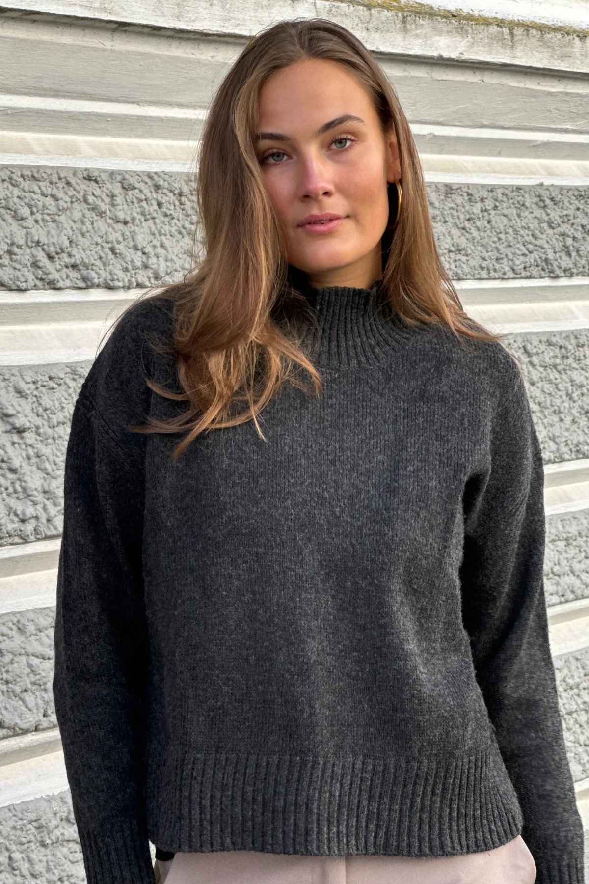 Emma Knit – Dunkelgrau Melange - Image 2