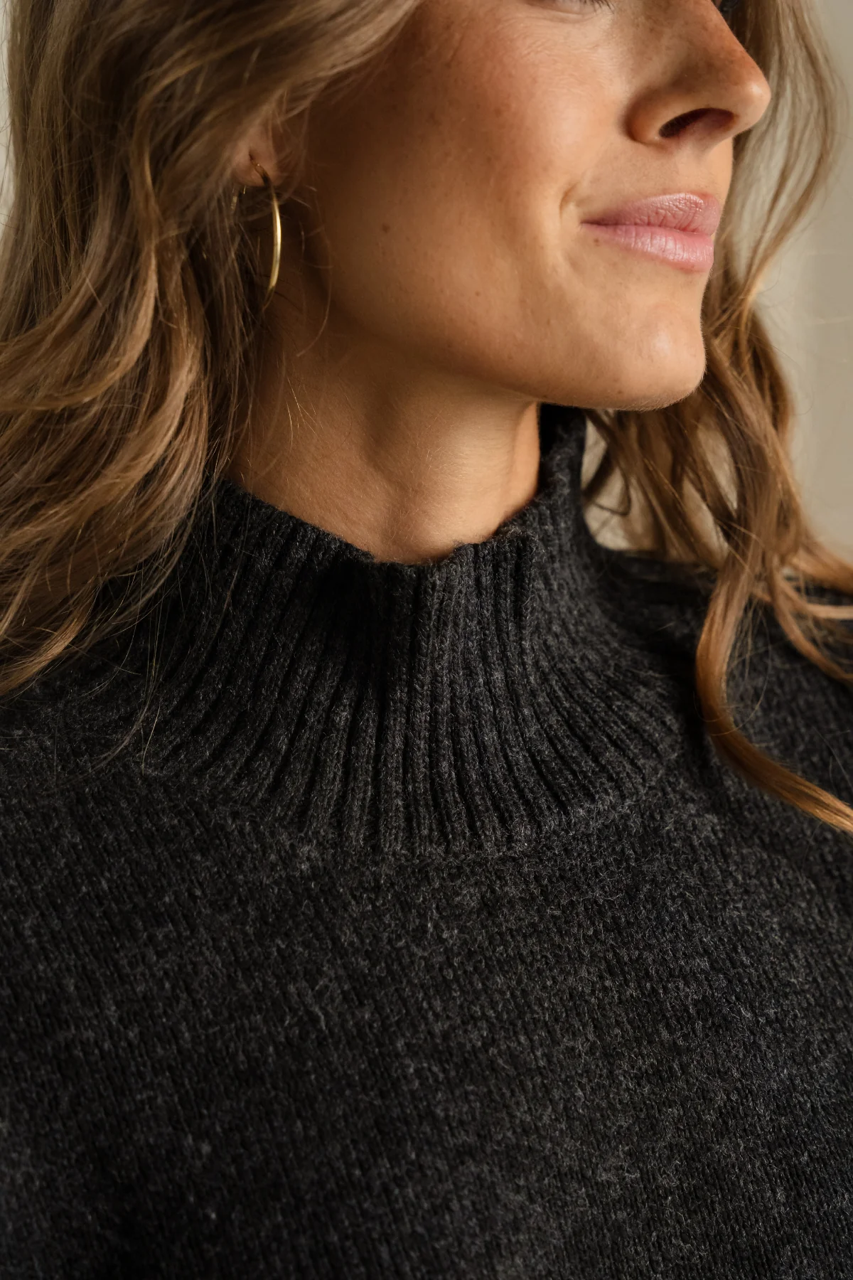 Emma Knit – Dunkelgrau Melange - Image 5