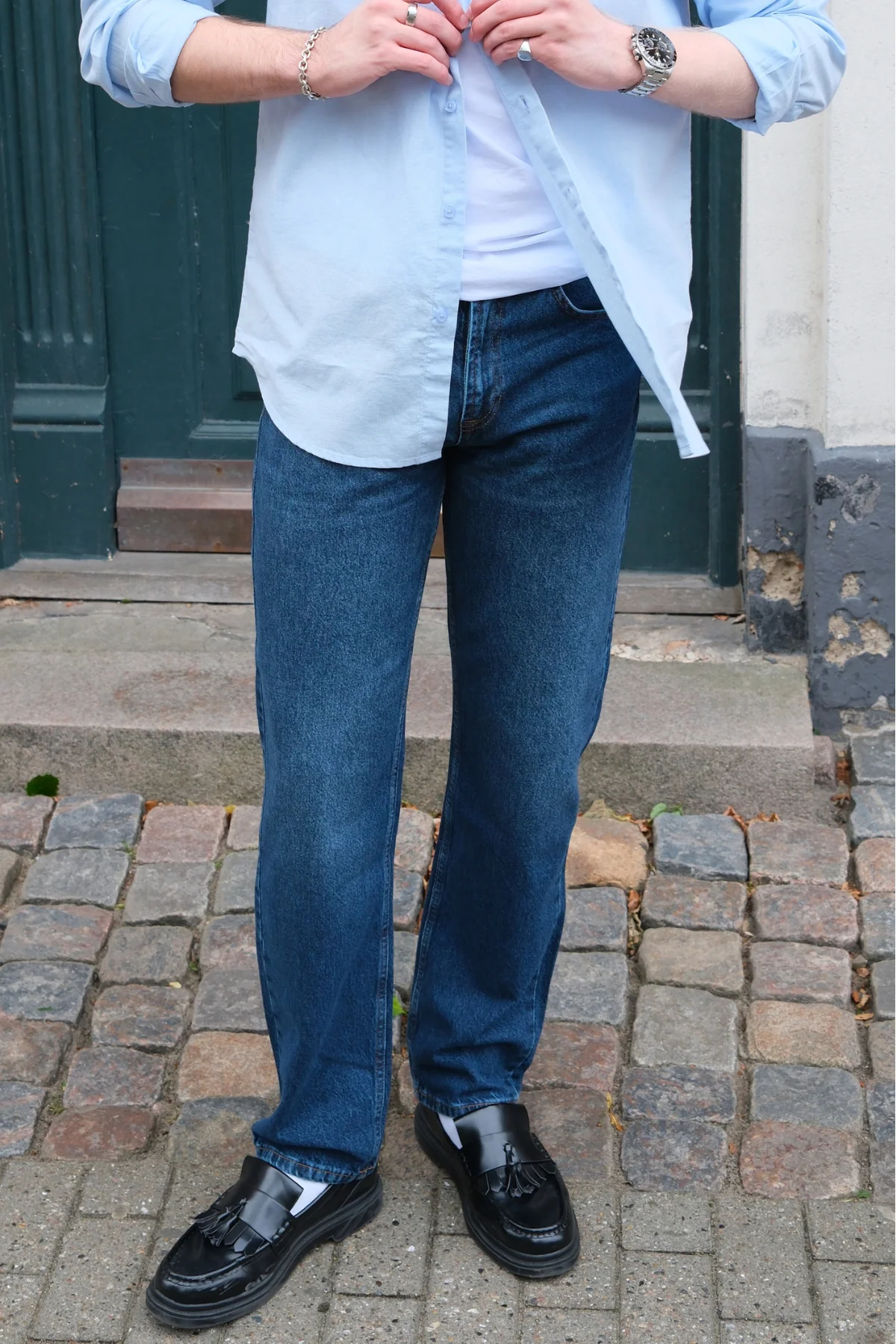 Entspannte Fit -Jeans - dunkelblauer Jeans - Image 9