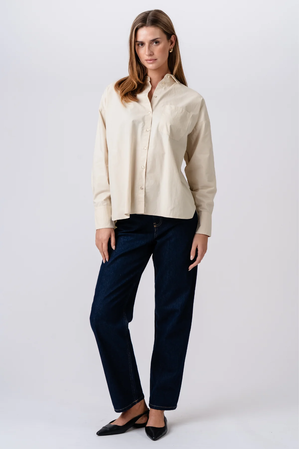 Entspanntes Hemd - Beige - Image 2