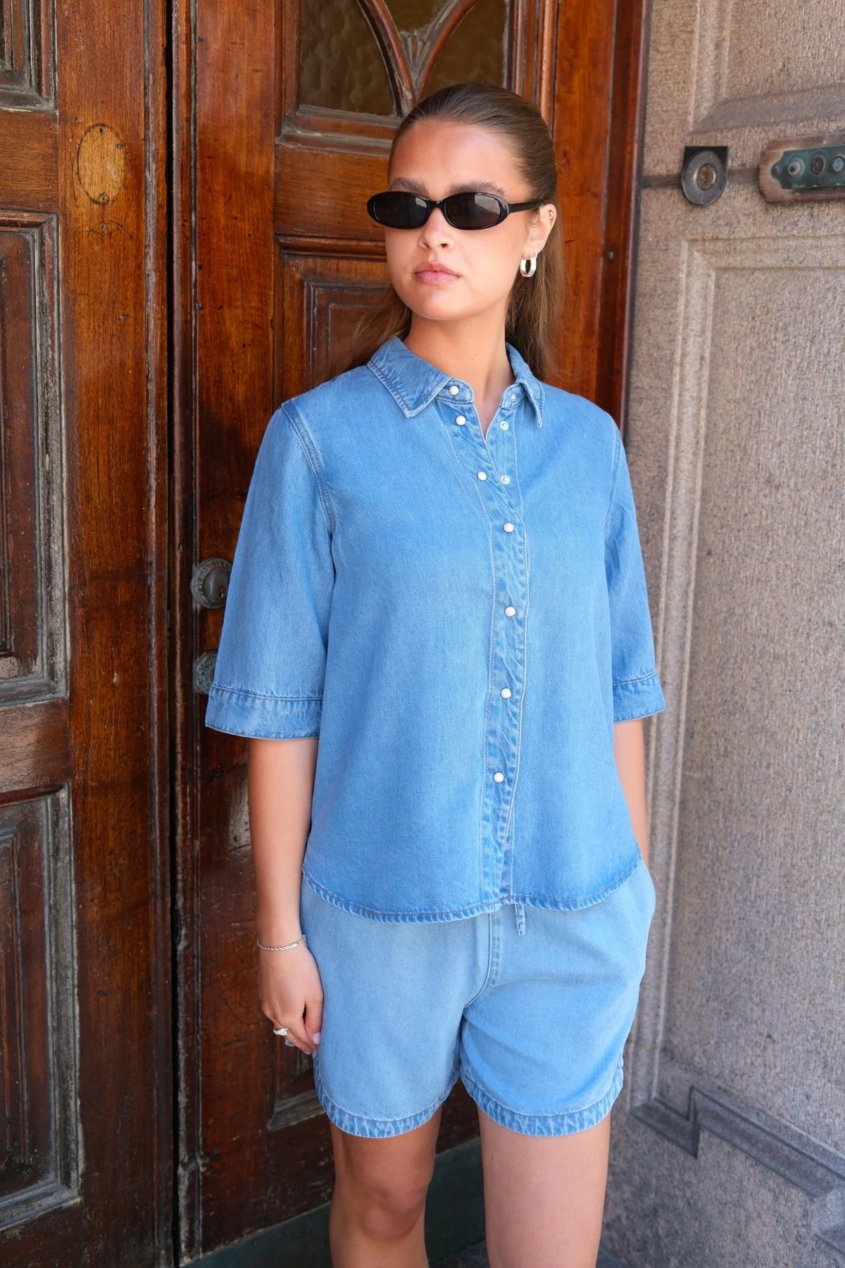 Rahmen Denim Top - Hellblau Denim - Image 3