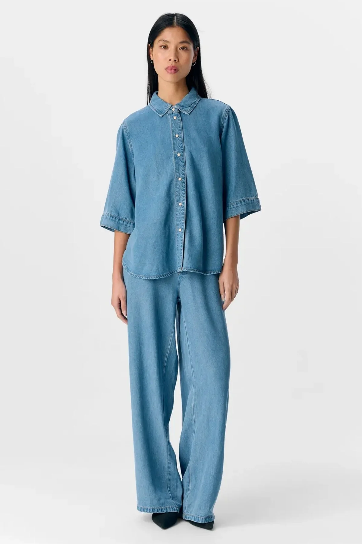 Rahmen Denim Top - Hellblau Denim - Image 4