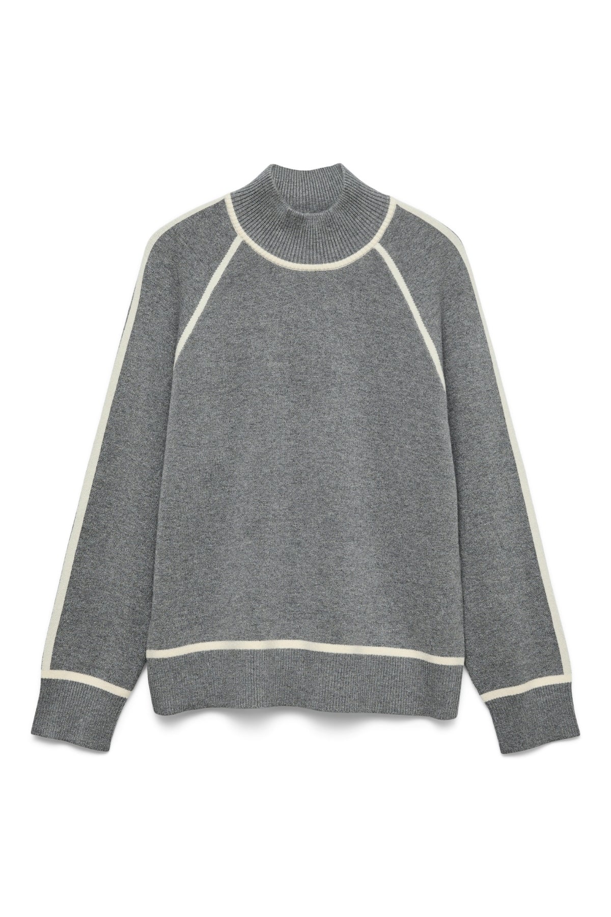 Goldener Highneck-Pullover – Mittelgrau mit Birke - Image 4