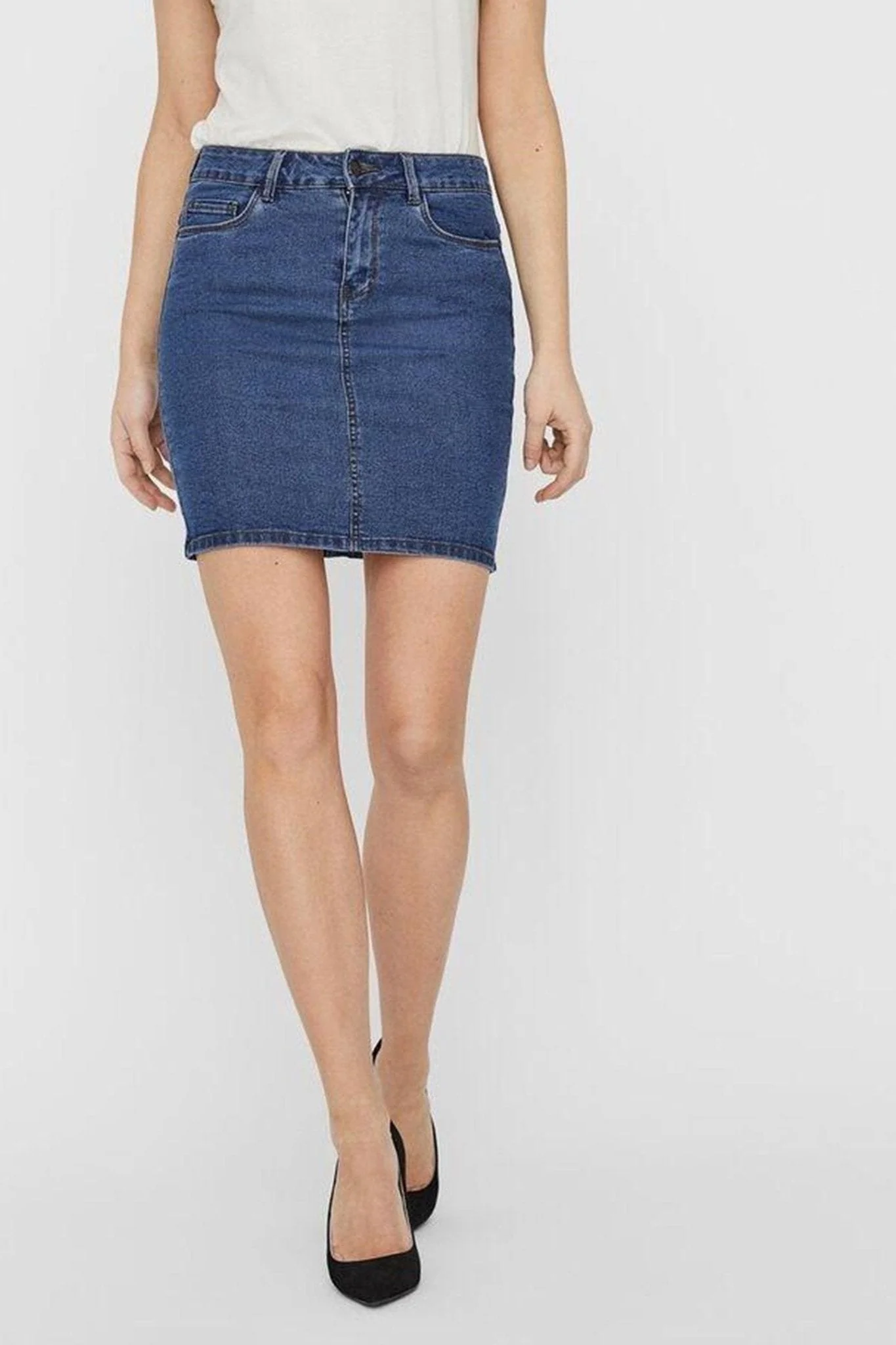 Heißer sieben Rock - Blauer Denim - Image 3