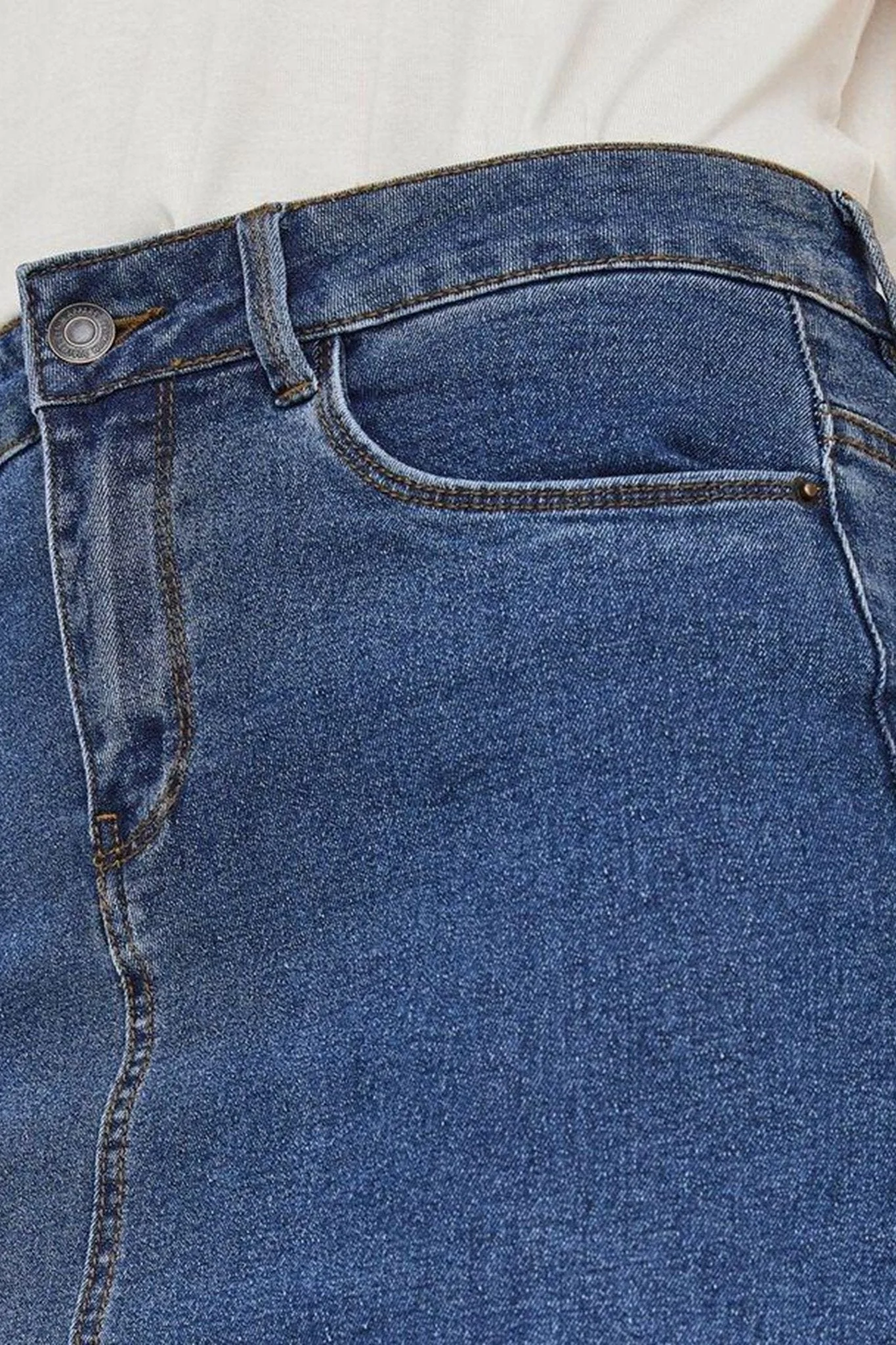 Heißer sieben Rock - Blauer Denim - Image 5