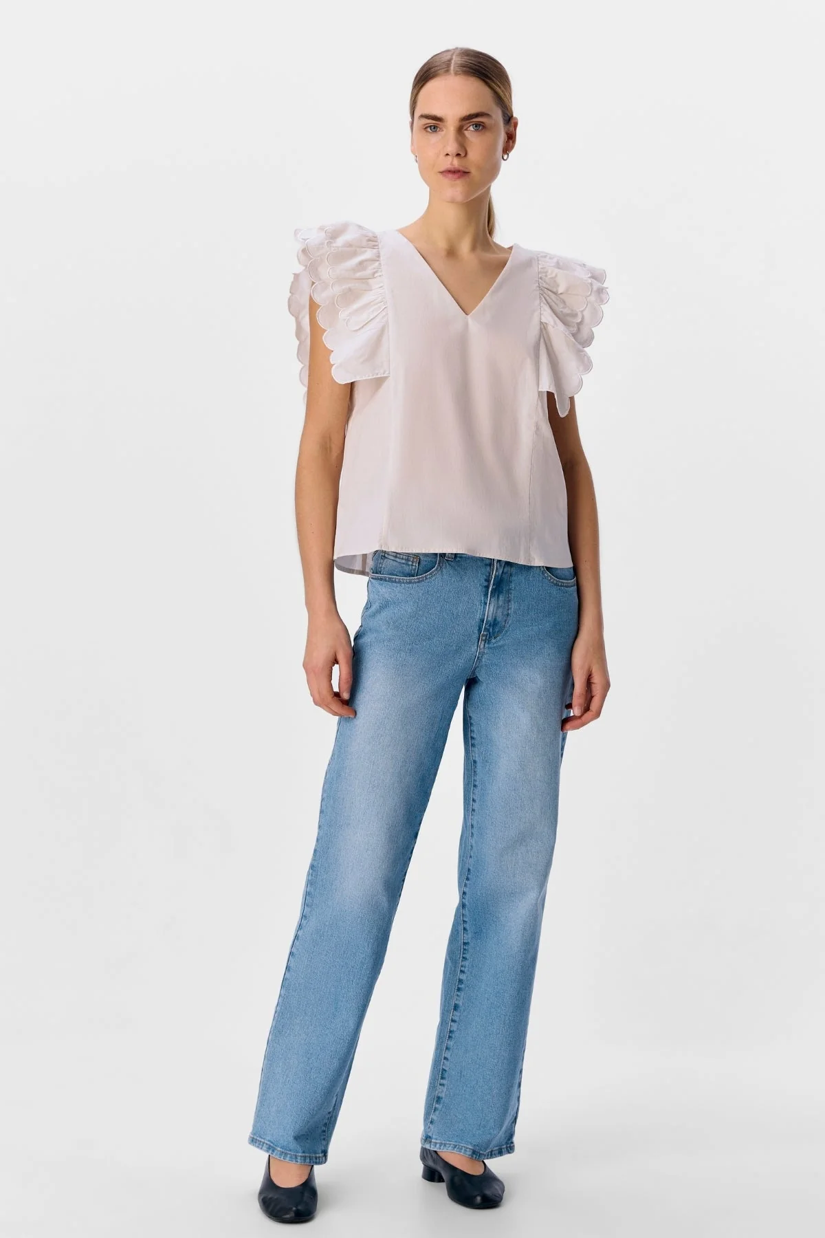 Hoffe Papaya Nour S/S Top - Weißer Sand - Image 2