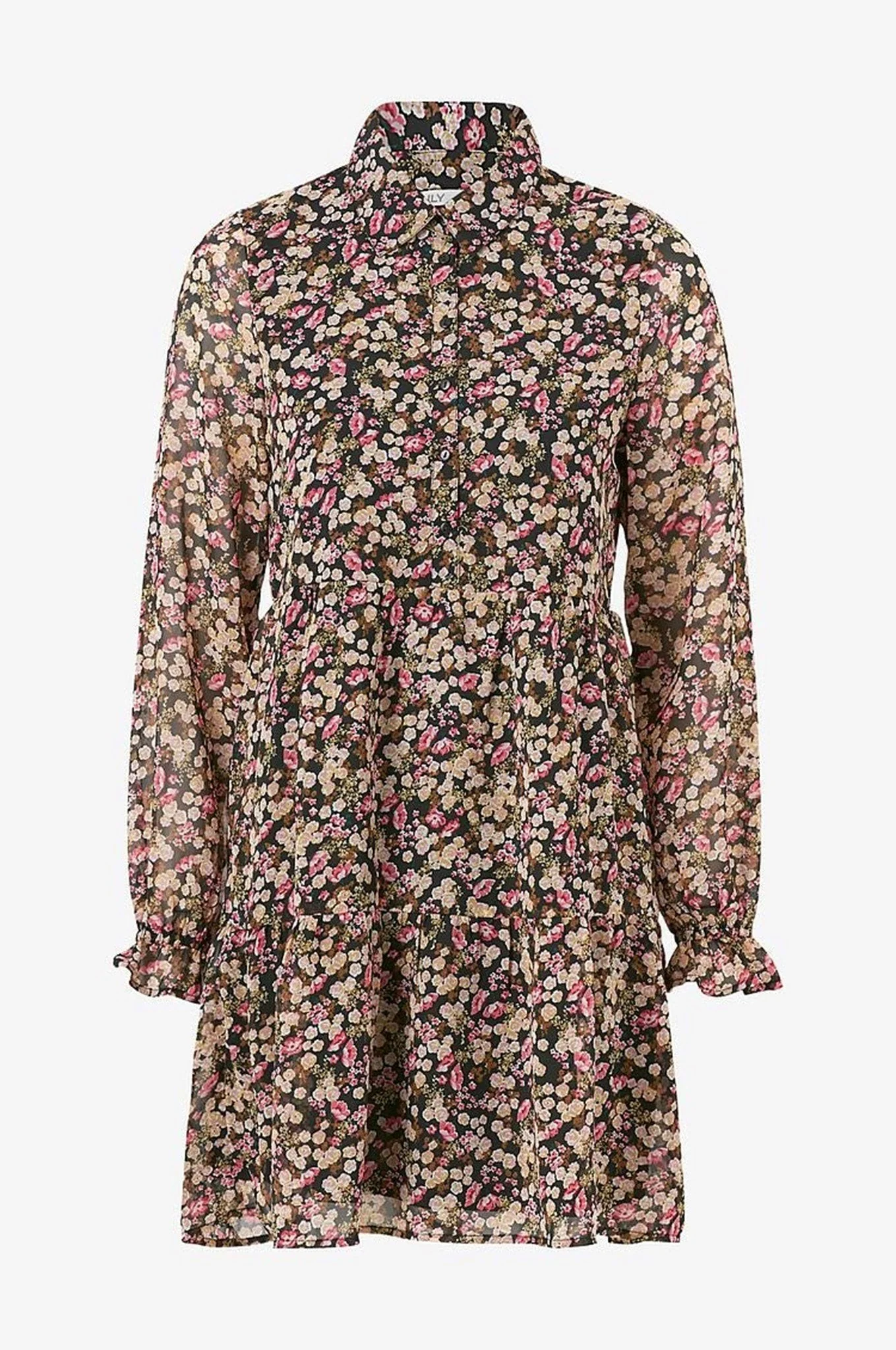Ingrid Langarmed Kleid - braun - Image 3