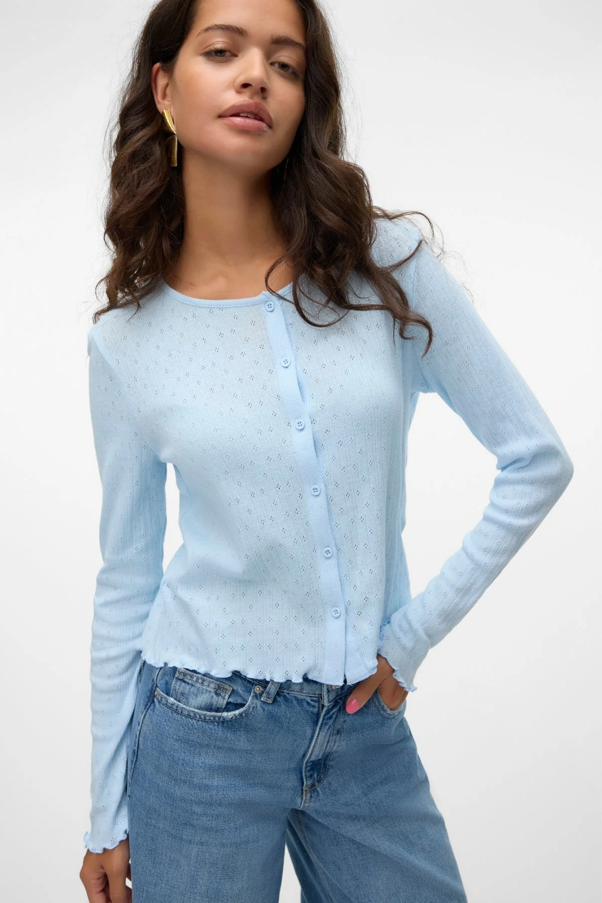 Isa O -Neck -Strickjacke - Nantucket Breeze - Image 5