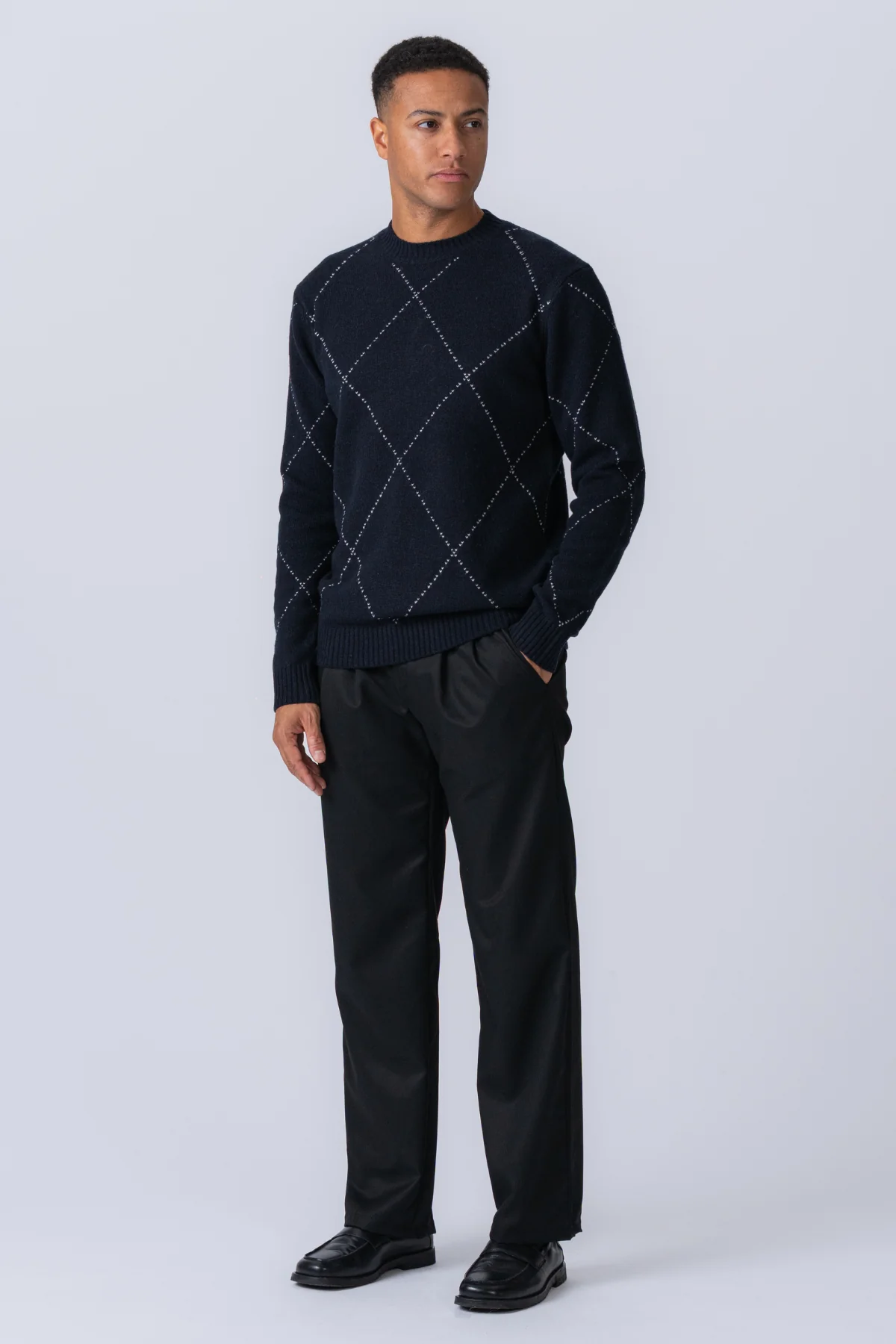 Isaac Wool Strick - dunkle Marine - Image 6