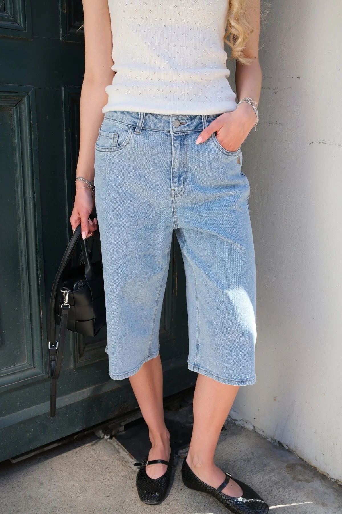 Isra Bermuda Shorts - mittelblauer Denim - Image 2