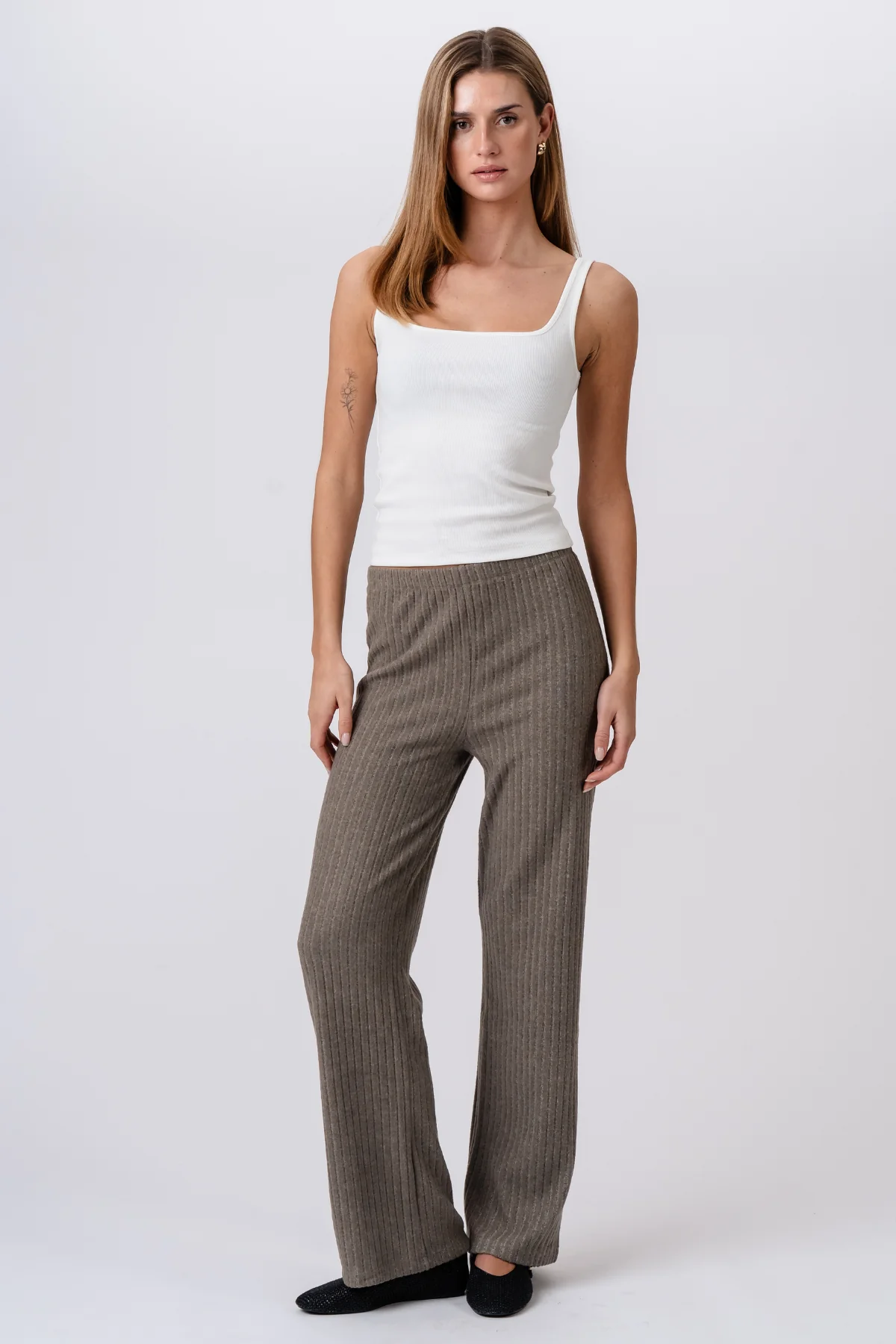 Efeu-Strick Pants - Khaki - Image 5