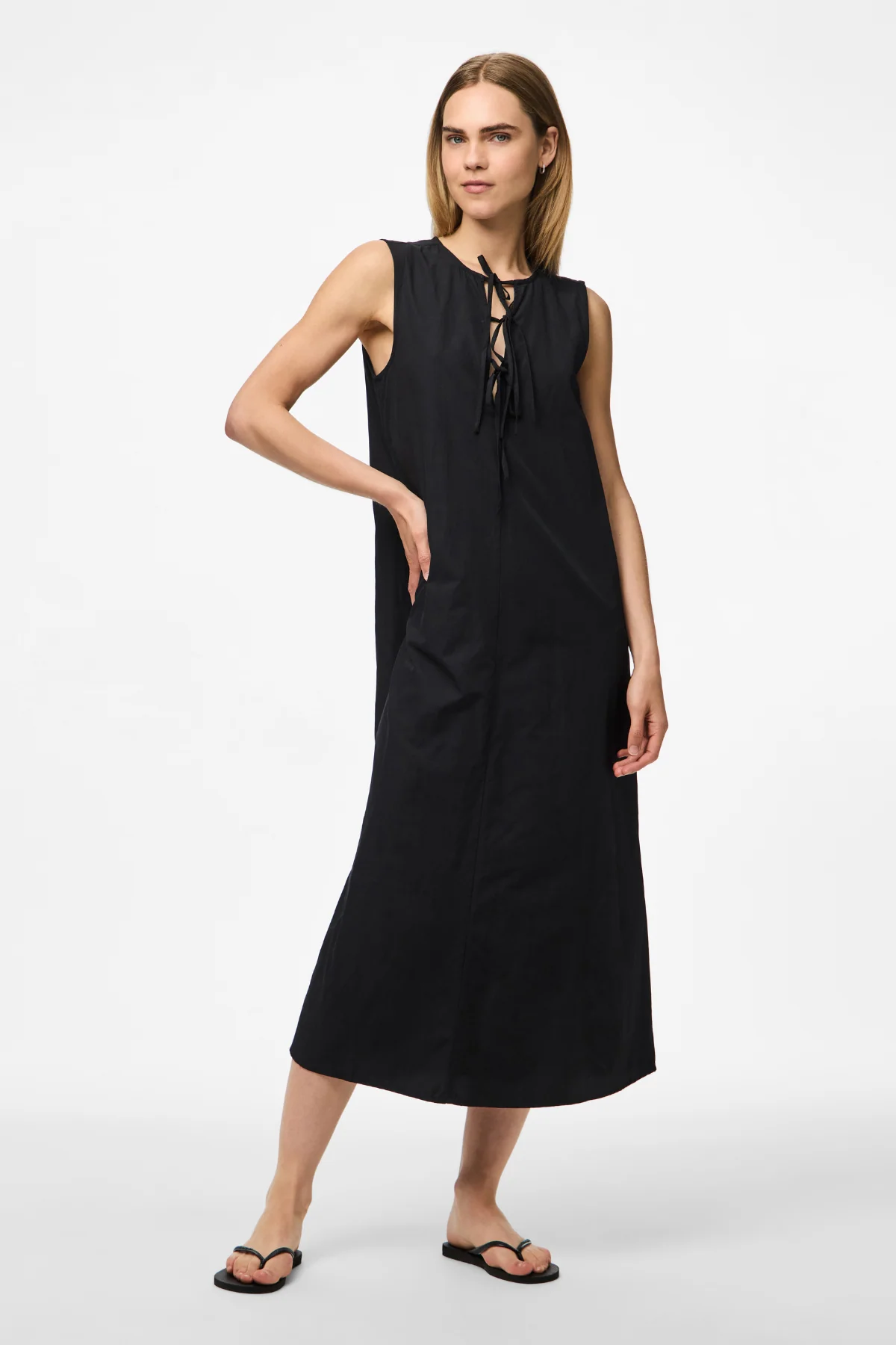 Jenna Tie Kleid - Schwarz - Image 3