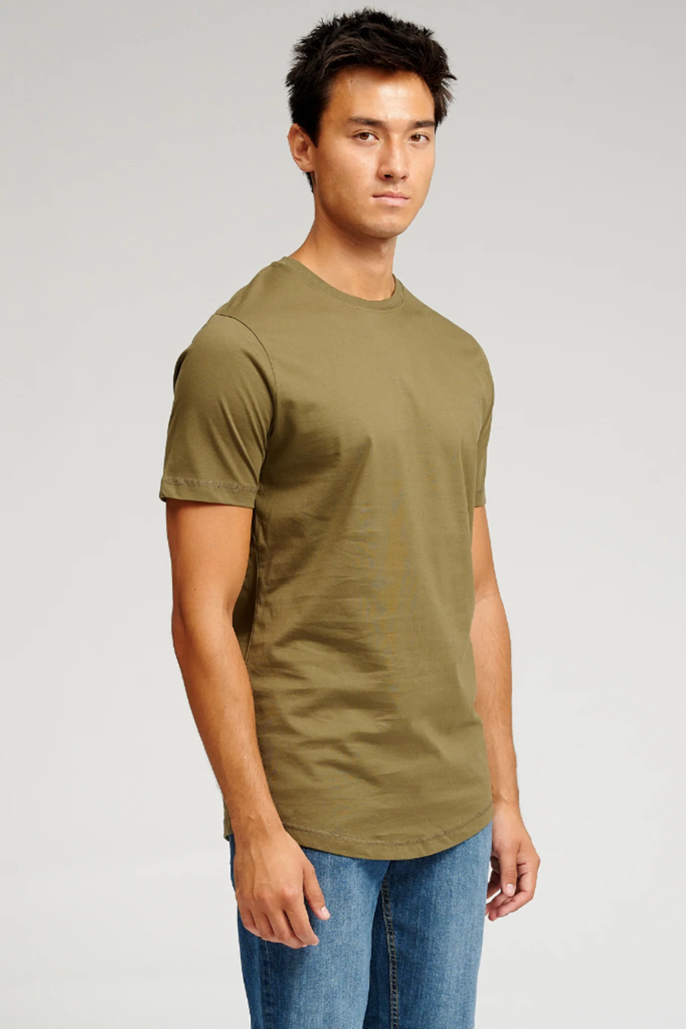 Langes T -Shirt - Armeegrün - Image 2